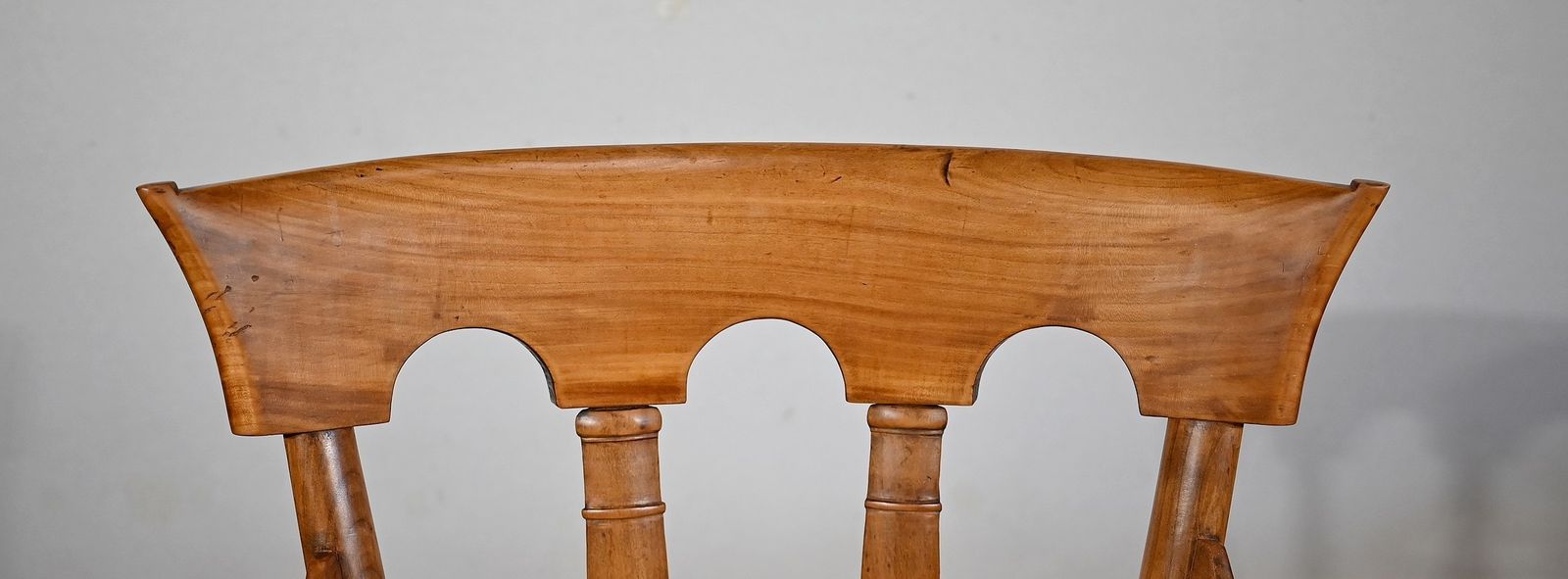 Armchair In Solid Cherry, Empire Period, Early 19th Century photo vintage