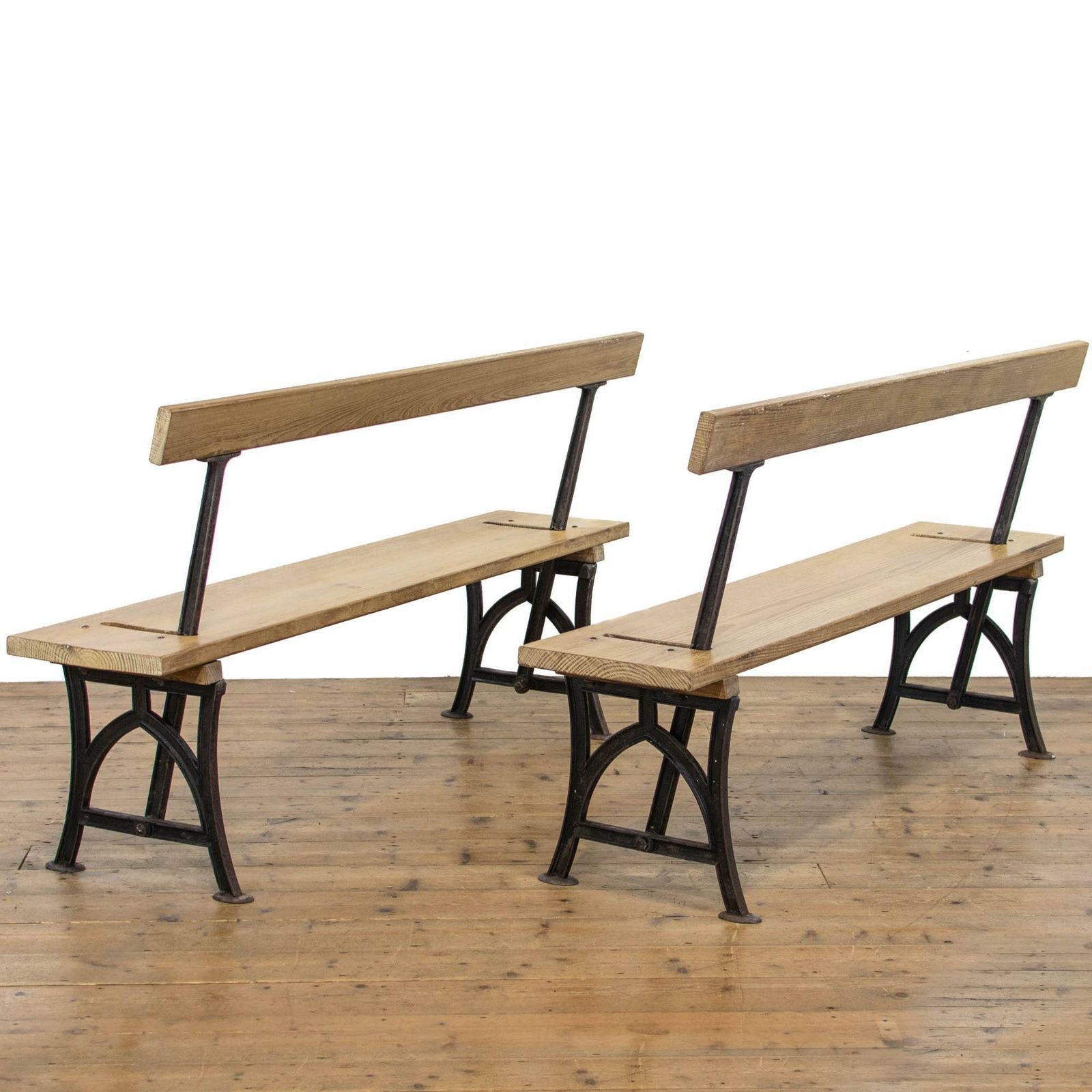 Pair Of Flip Over Antique Pitch Pine Benches photo furniture