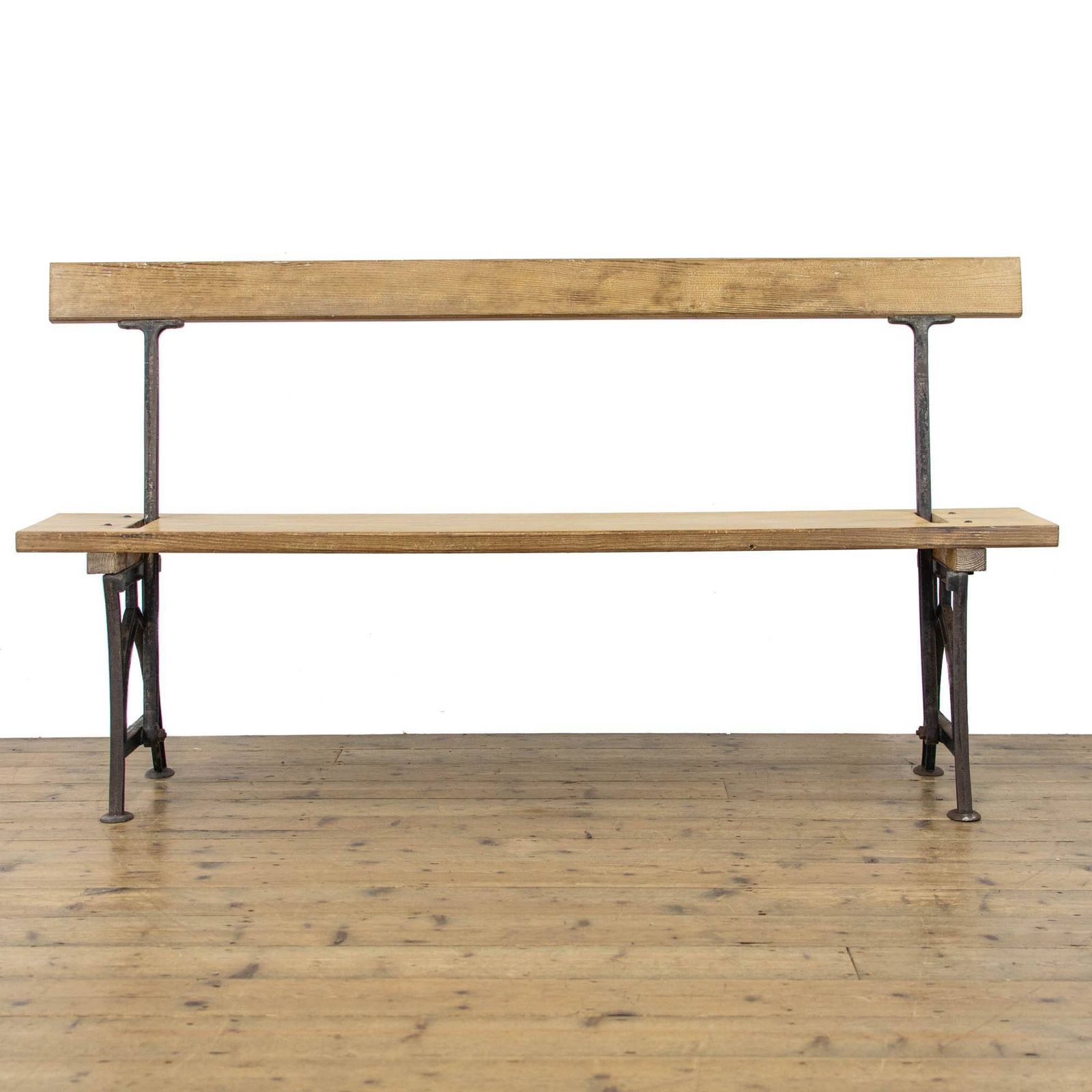 Pair Of Flip Over Antique Pitch Pine Benches photo for sale
