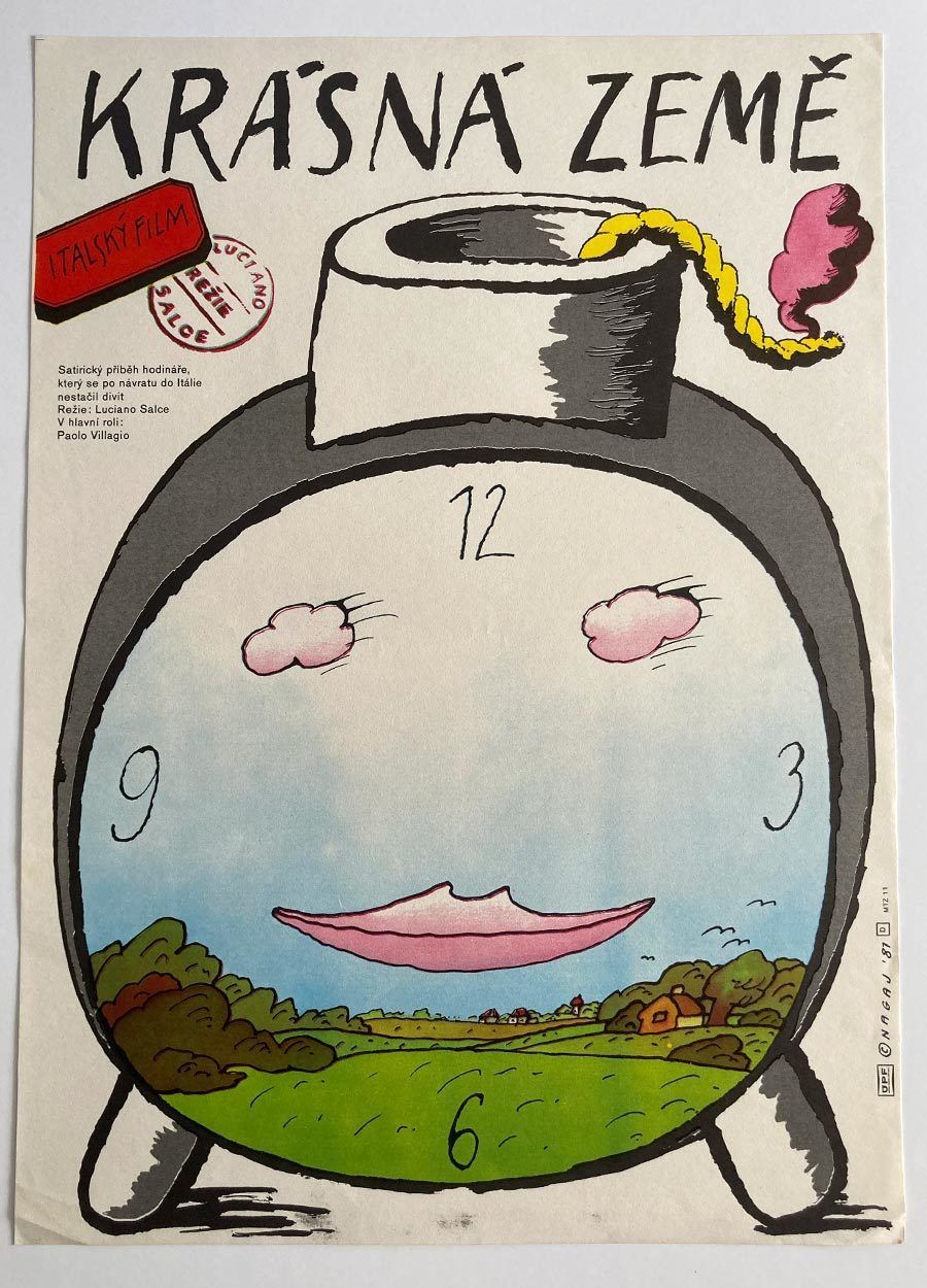 Original Film Poster, The Beautiful Country, Vladimír Nagaj, 1981, Genuine Czech Vintage Print