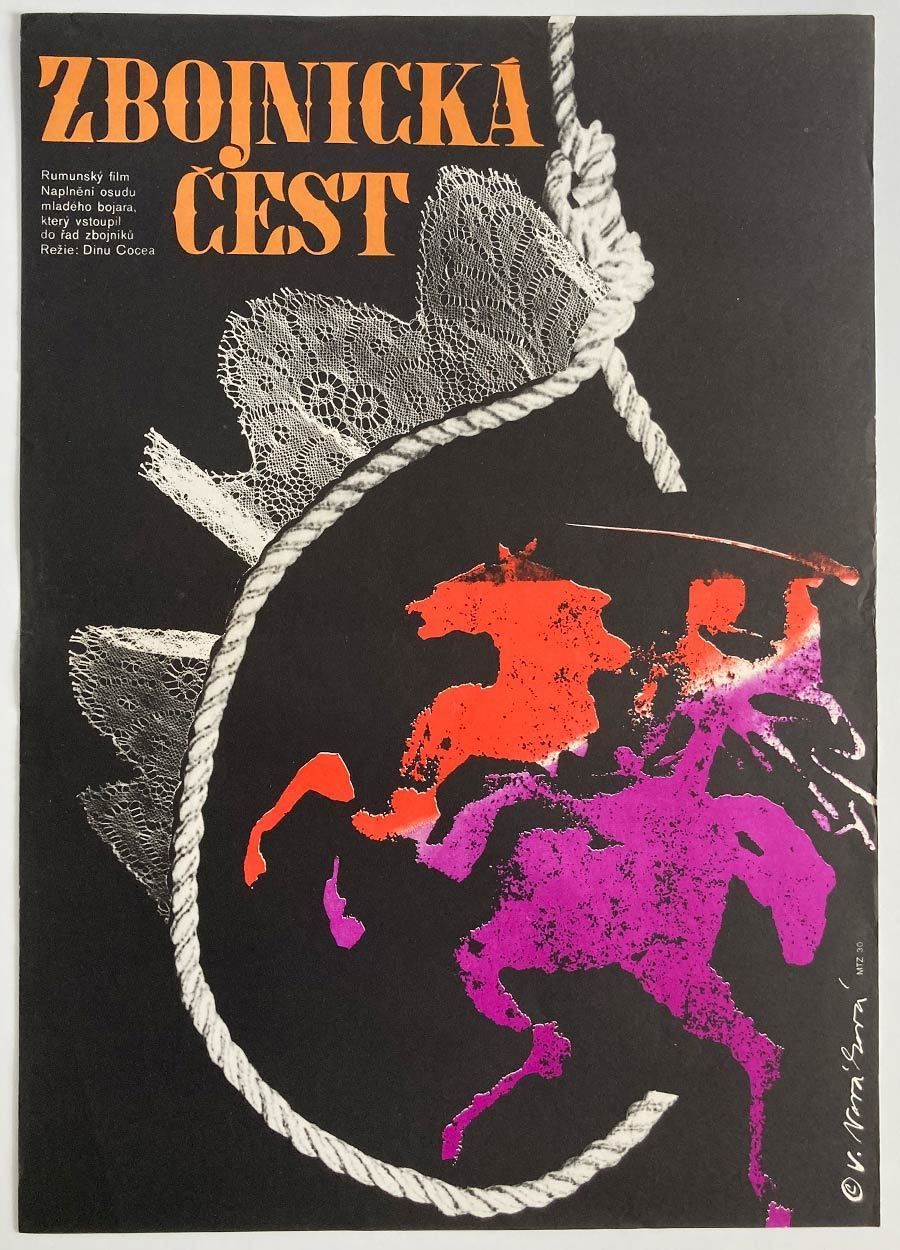 Original Film Poster, Iancu Jianu, The Outlaw, Věra Nováková, 1983, Genuine Czech Vintage Print