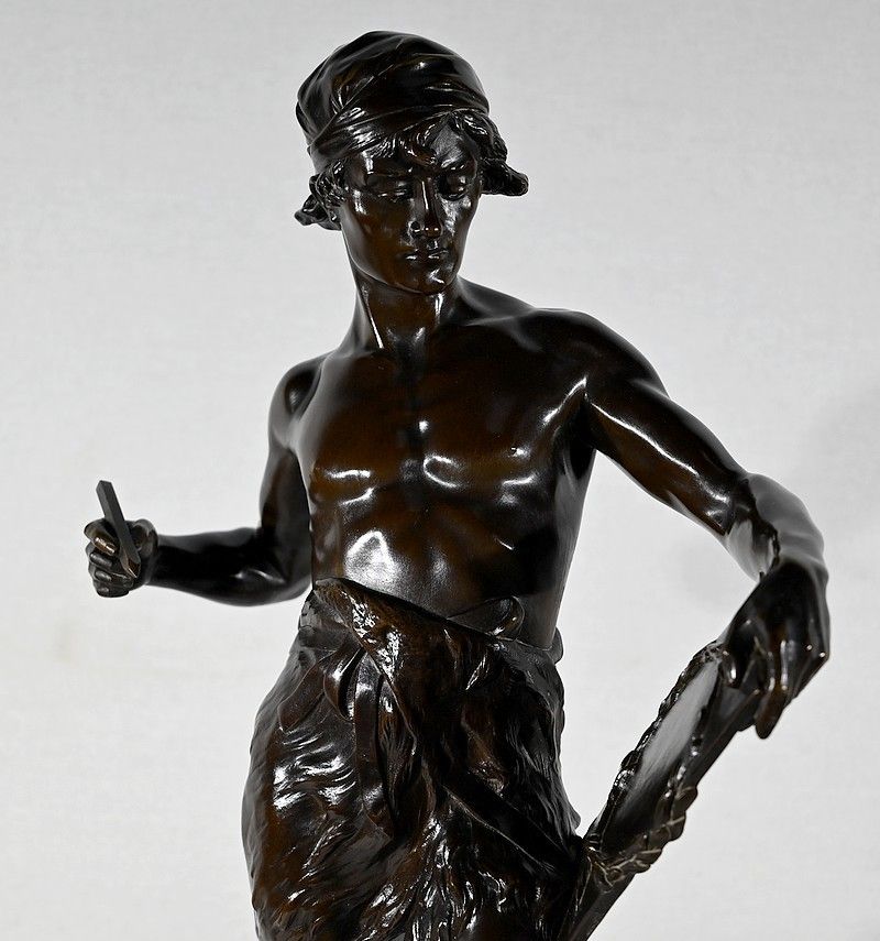 photo vinterior Important Bronze “Allegory Of Poetry”, By E. Drouot – 1900