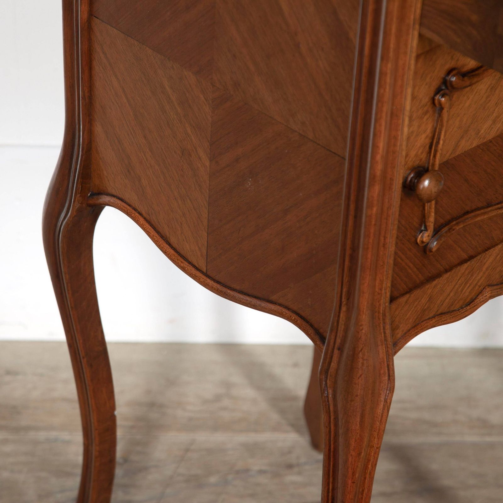 photo furniture Near Pair Of Late 19th Century French Walnut Marble Topped Bedside Cabinets
