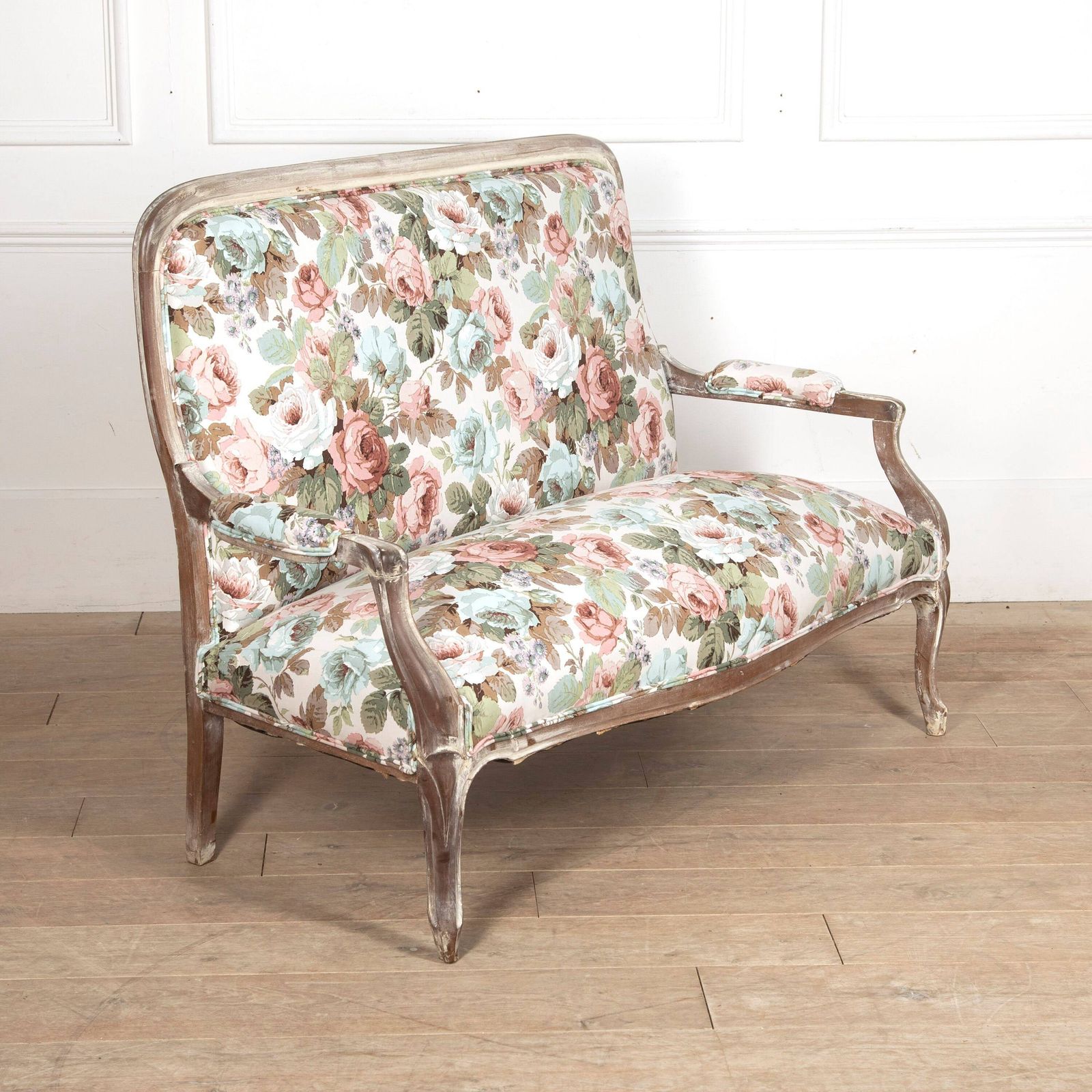 Fabulous Antique 19th Century Reupholstered French Wooden Framed Sofa photo Furniture