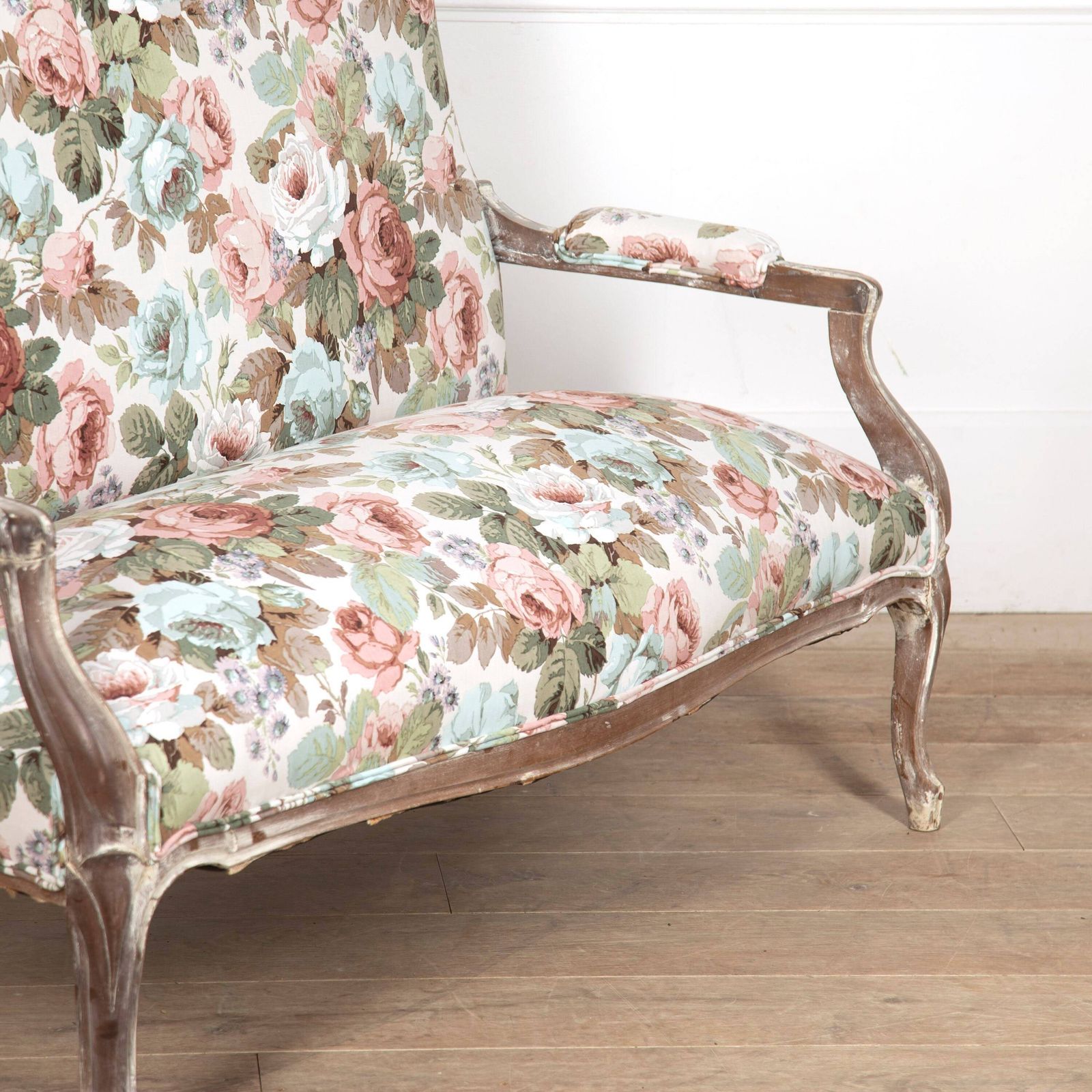 Fabulous Antique 19th Century Reupholstered French Wooden Framed Sofa photo vinterior