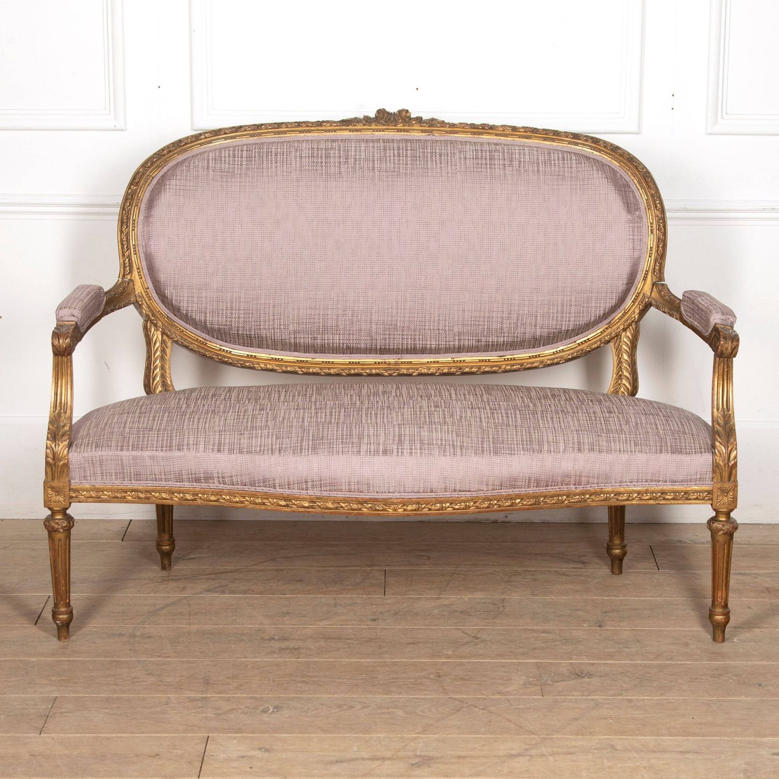 Stunning Antique Vintage French Regency Style 20th Century Reupholstered Sofa