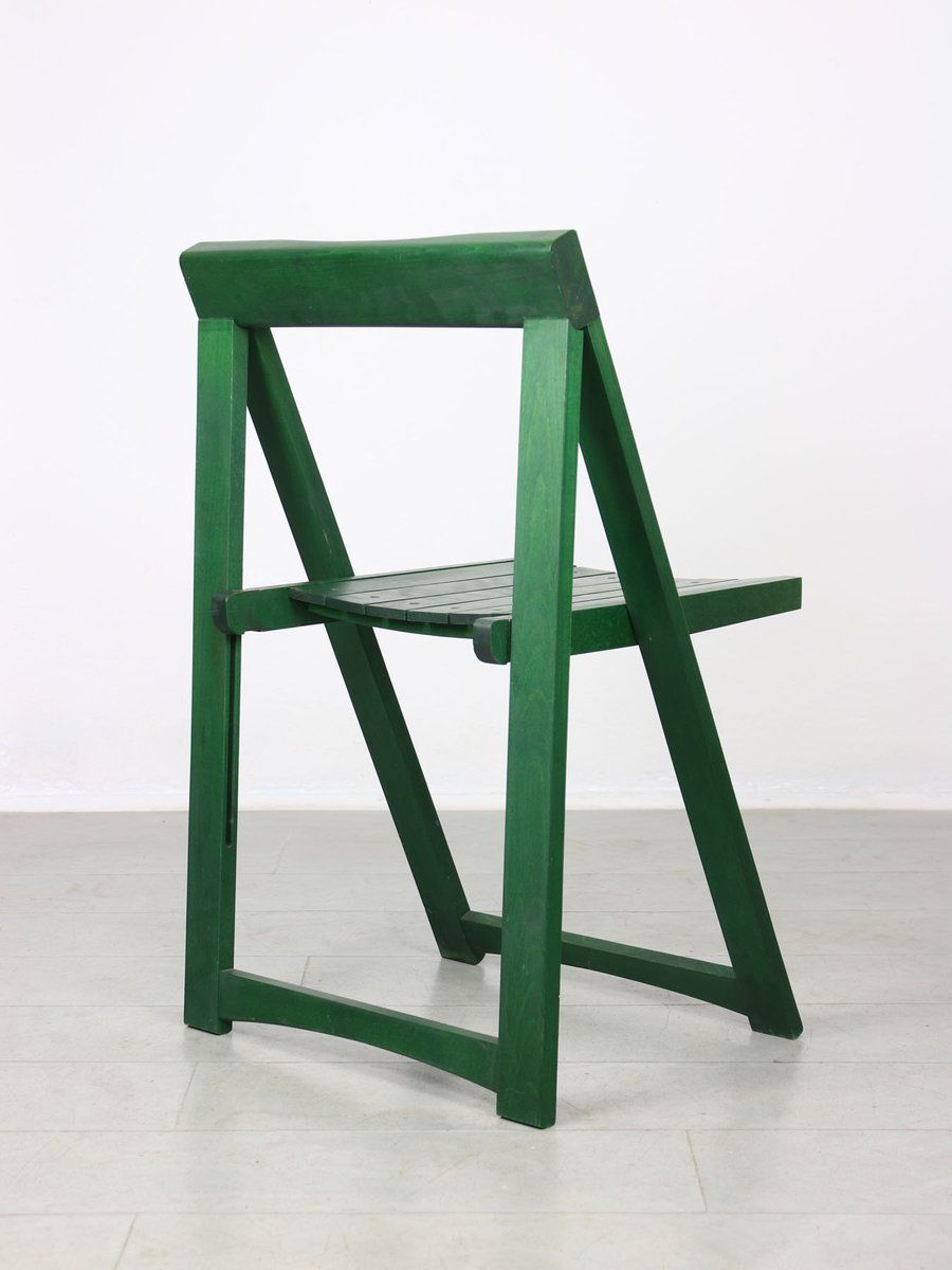 Vintage Green Trieste Folding Chair Attributed To Aldo Jacober, 1960s photo furniture
