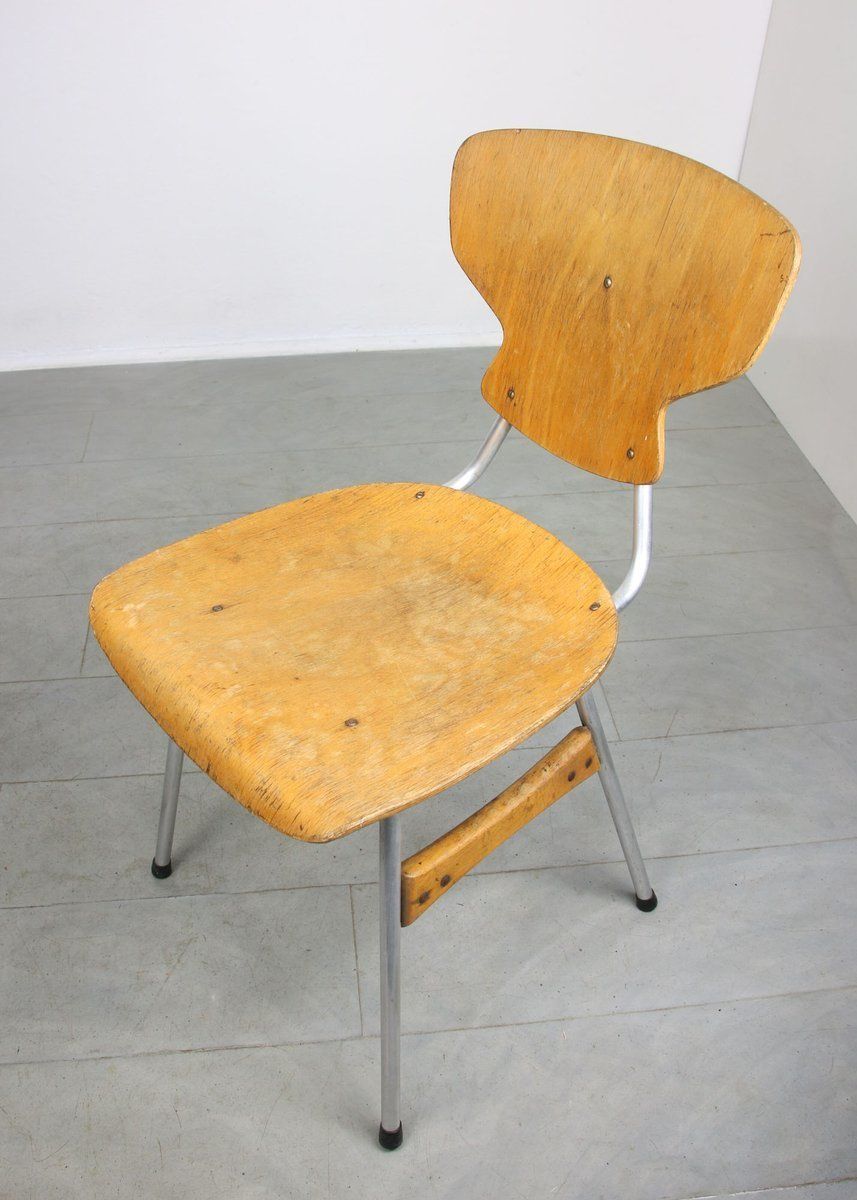 1282.0 Mid Century Plywood Desk Chairs By Niko Kralj For Stol Kamnik, Set Of 2 photo