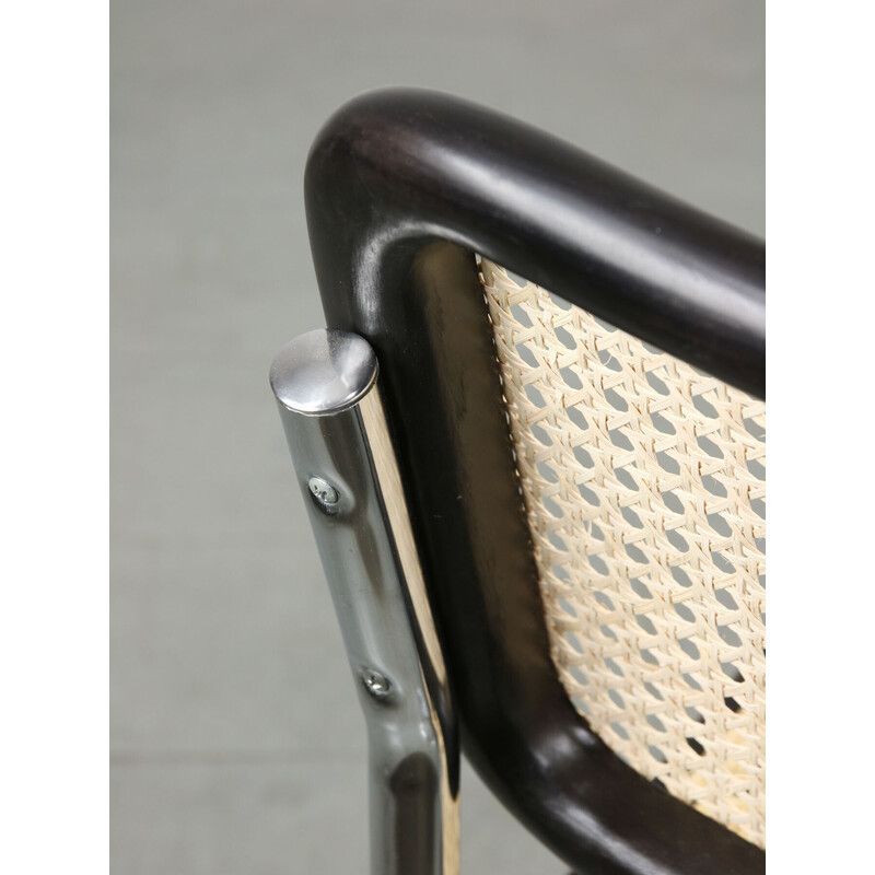 Vintage Cesca B32 Chair In Black By Marcel Breuer, 1980s photo vinterior