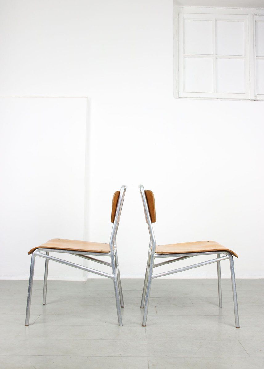 Mid Century Plywood & Aluminum Desk Chairs photo Furniture