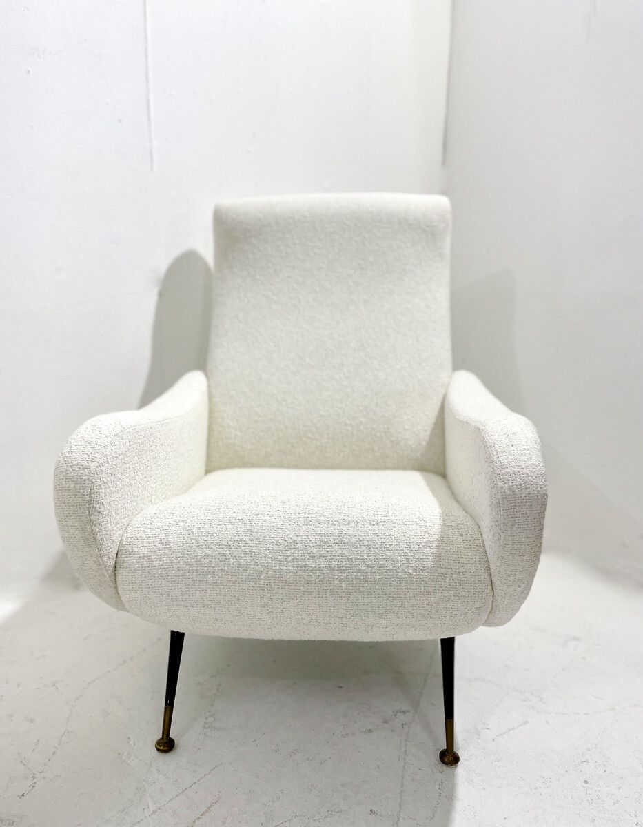 Pair Of Italian Mid Century Modern Armchairs In The Style Of Marco Zanuso photo Furniture