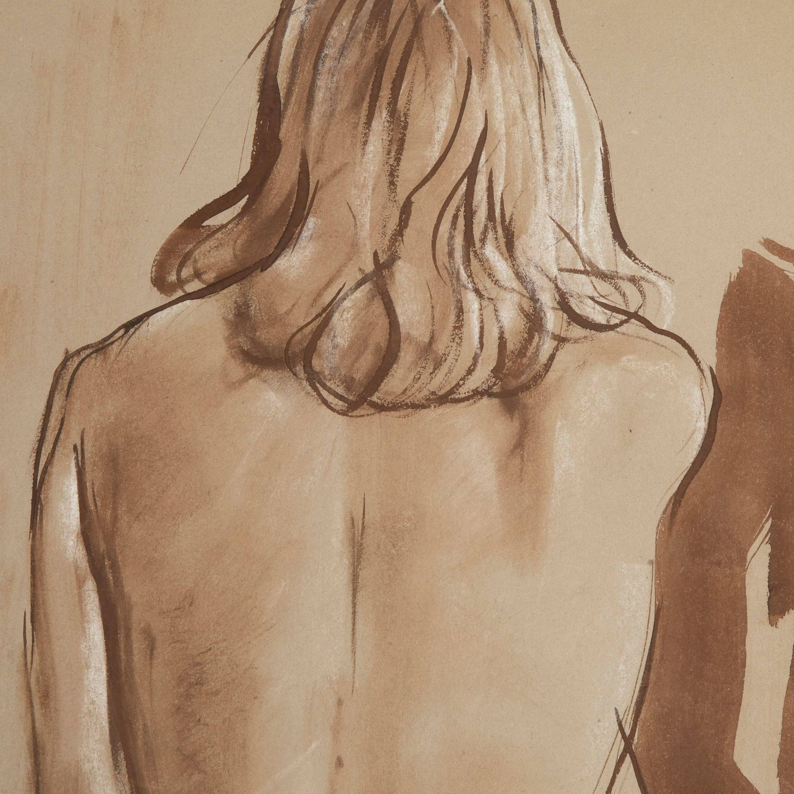 Fabulous Signed Female Nude Study By Derrick Latimer Sayer photo 1150.0