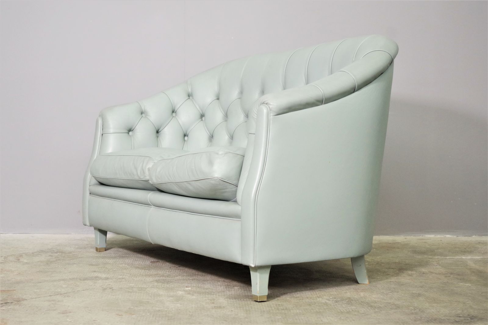 2 Seater Sofa In Valdichienti Leather, 1980s photo vintage