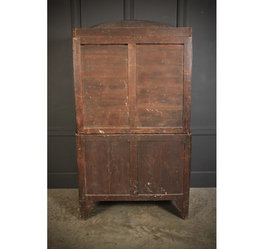 Furniture Rare Regency Bow Front Tallboy Chest On Chest photo