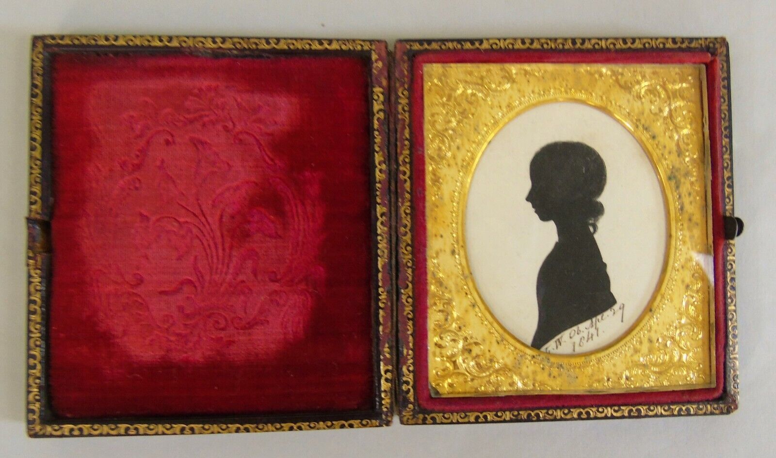 Antique Silhouette In Case 19th Century photo furniture