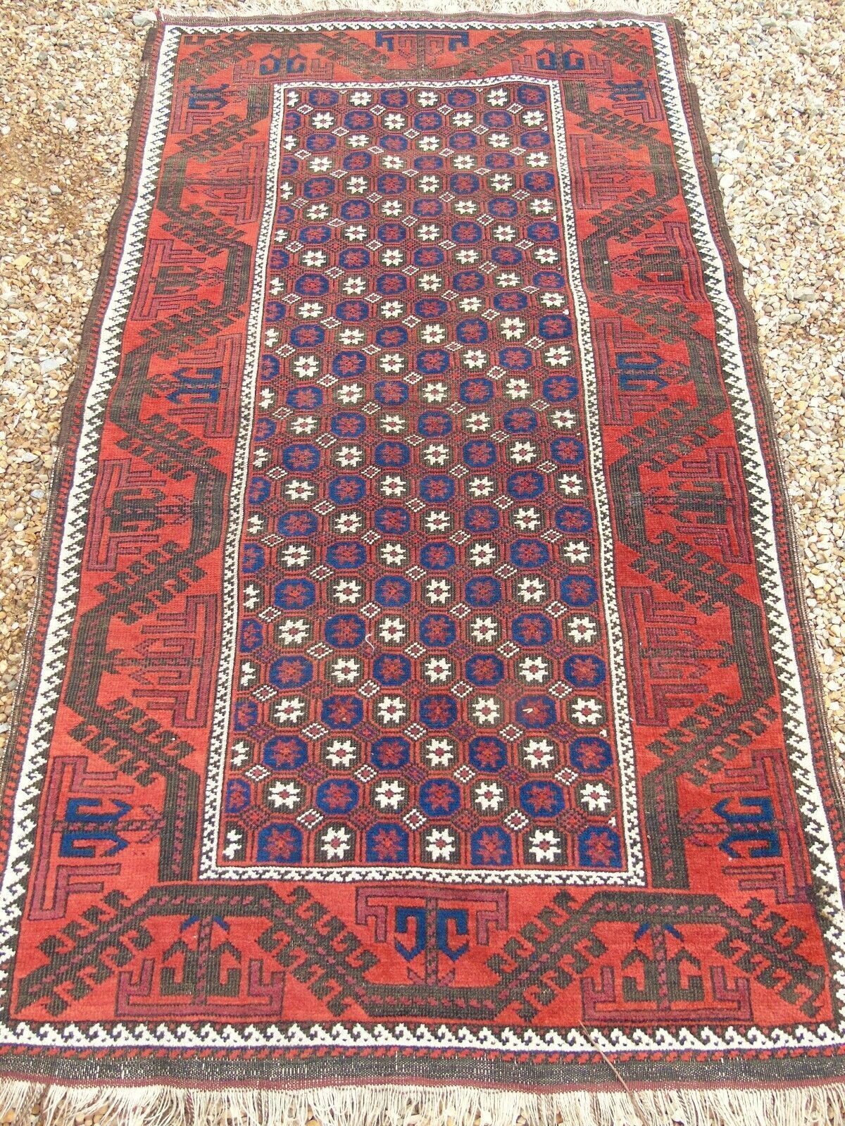 Antique Balouch Carpet Rug, 1900s photo for sale
