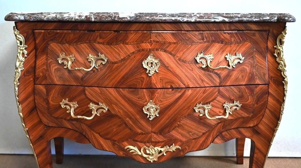 Chest Of Drawers, Louis XV Style   2nd Half Of The 19th Century photo vintage