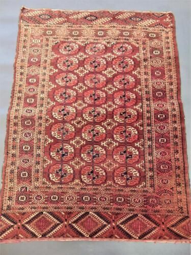 Antique Tekke Turkman Carpet Rug Emirate Of Bukhara Late 19th Century