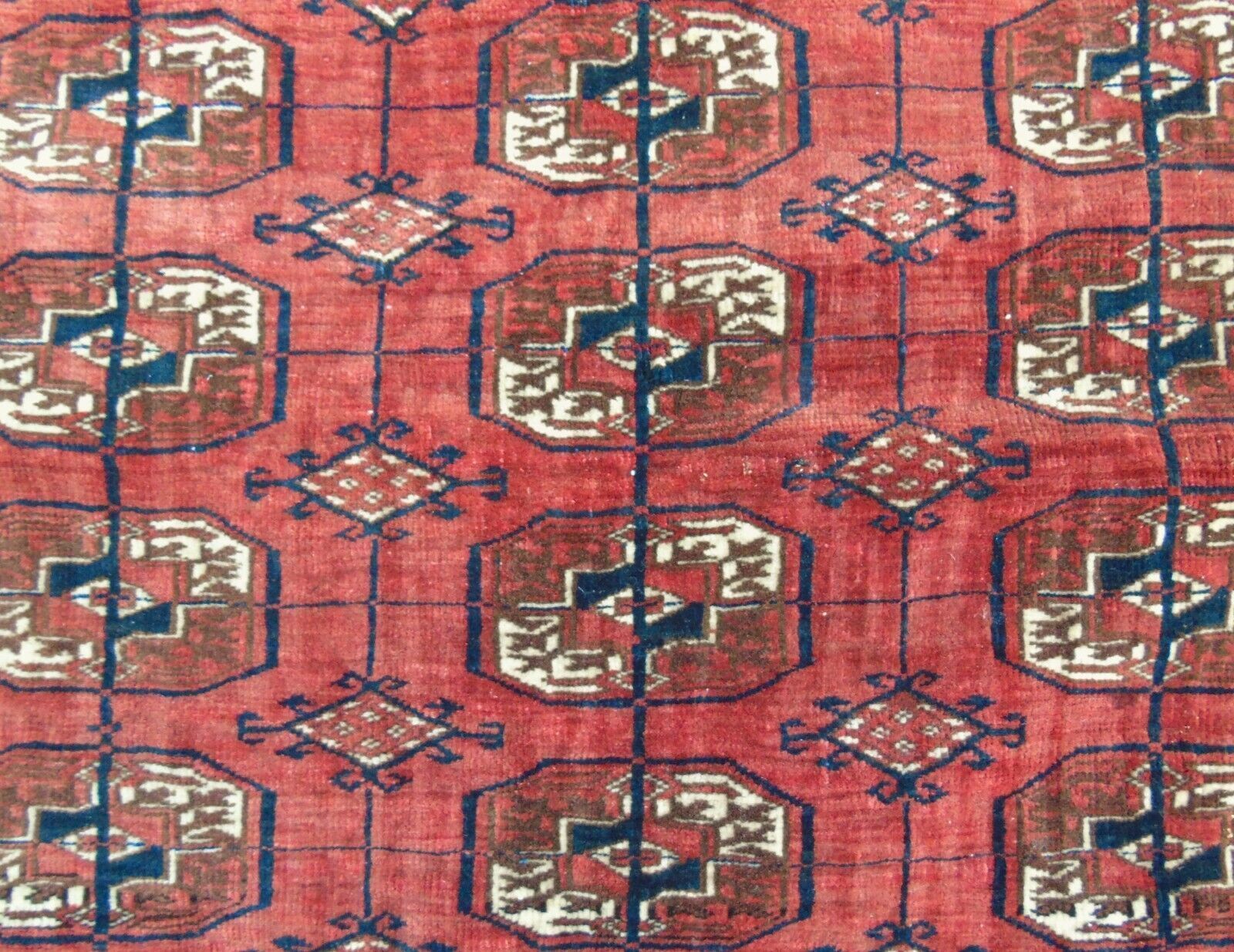 Antique Tekke Turkman Carpet, 1910s photo Textiles