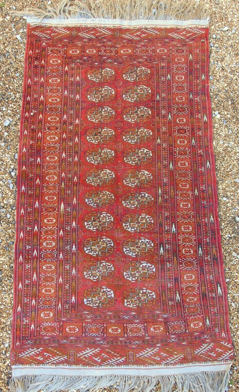 Antique Tekke Turkman Carpet, 1920s photo for sale