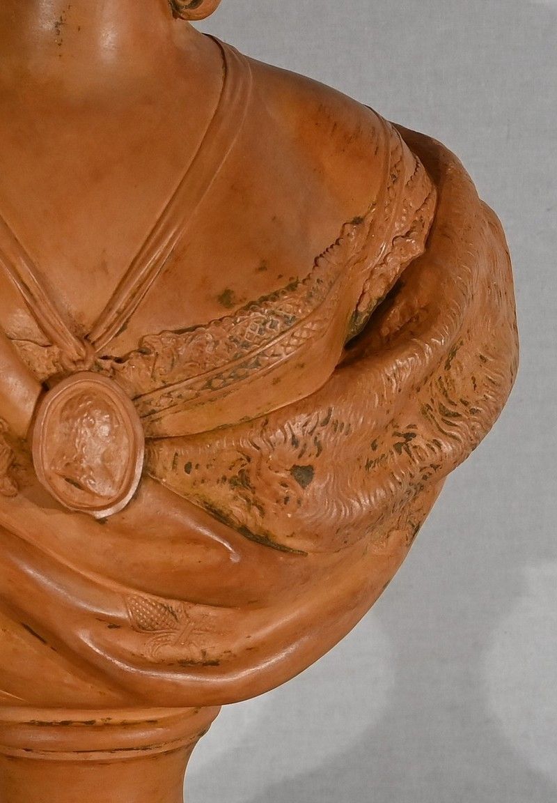 Art Bust Of Marie Antoinette In Terracotta, After F. Lecomte – 1920 photo
