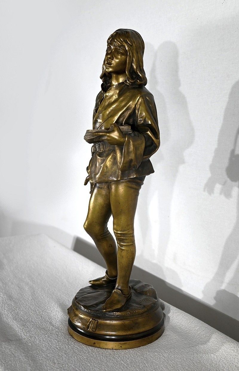 Bronze "Scholier Of The 15th Century", By Friedrich Beer   Late 19th Century photo for sale