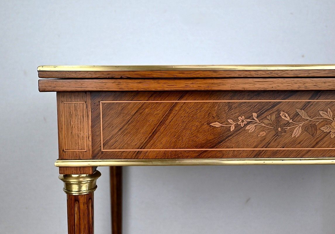 4974.9 Rosewood Games Table, Louis XVI Style   Late 19th Century photo