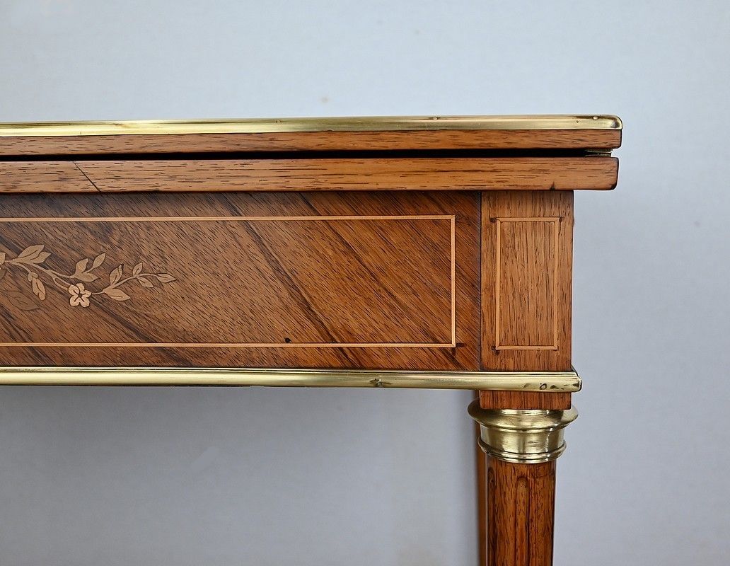 photo vintage Rosewood Games Table, Louis XVI Style   Late 19th Century