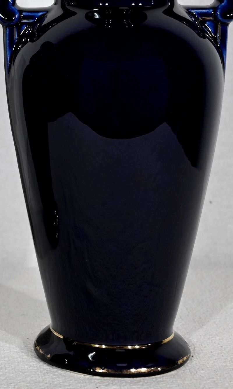 photo furniture Pair Of Enamelled Earthenware Vases   Early 20th Century