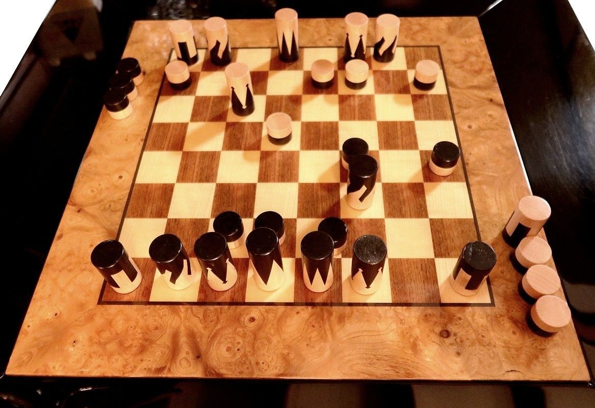 Set Of Games Table, Chessboard And Pair Of Paul Michel Chairs – 1970 photo buy