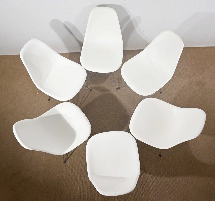 Suite Of 6 Chairs, Dsr Model, By Eames – 1960 photo Furniture