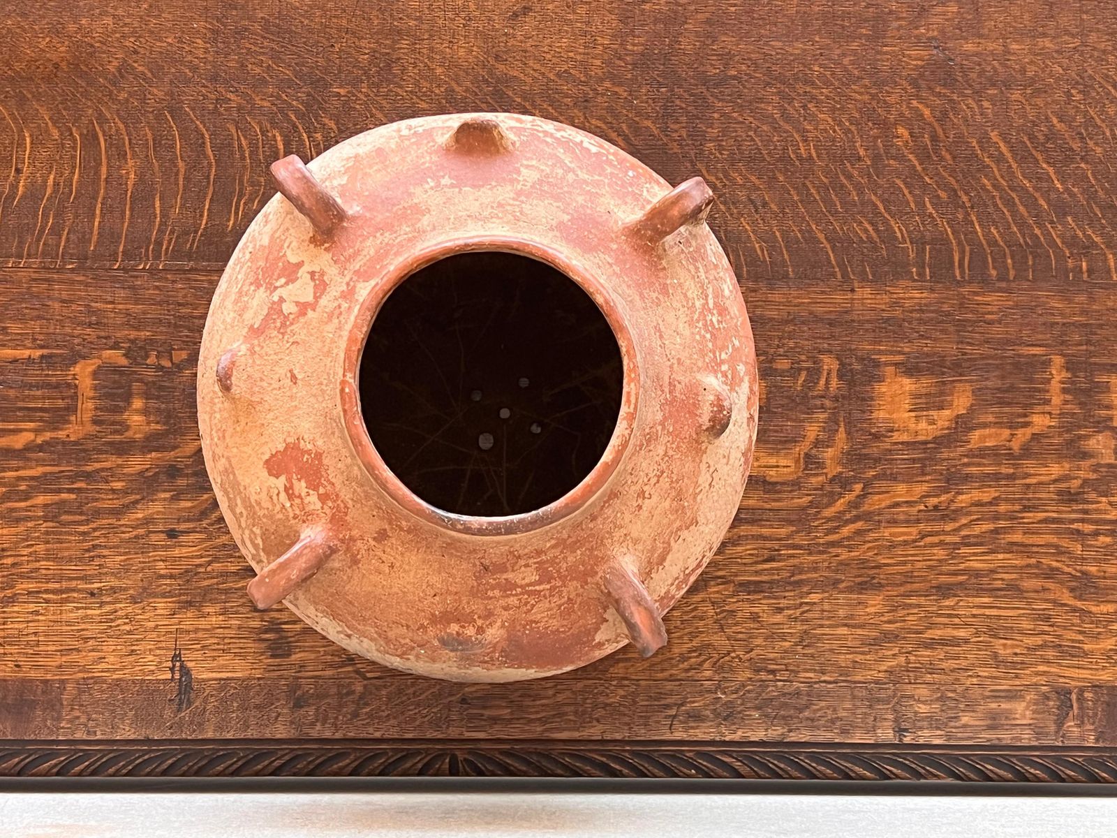 Vase terracotta à quatre anses, XVIIIe siècle photo vintage