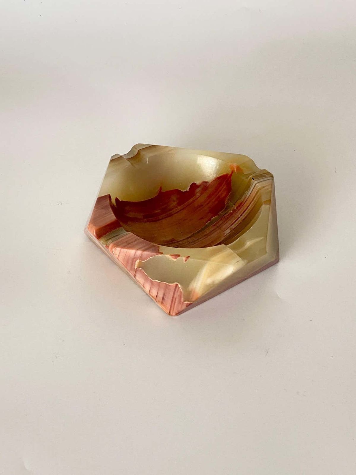 Ashtray, Vide Poche, In Onyx, Octogonal Shape, Polished, Italy 1960 photo buy