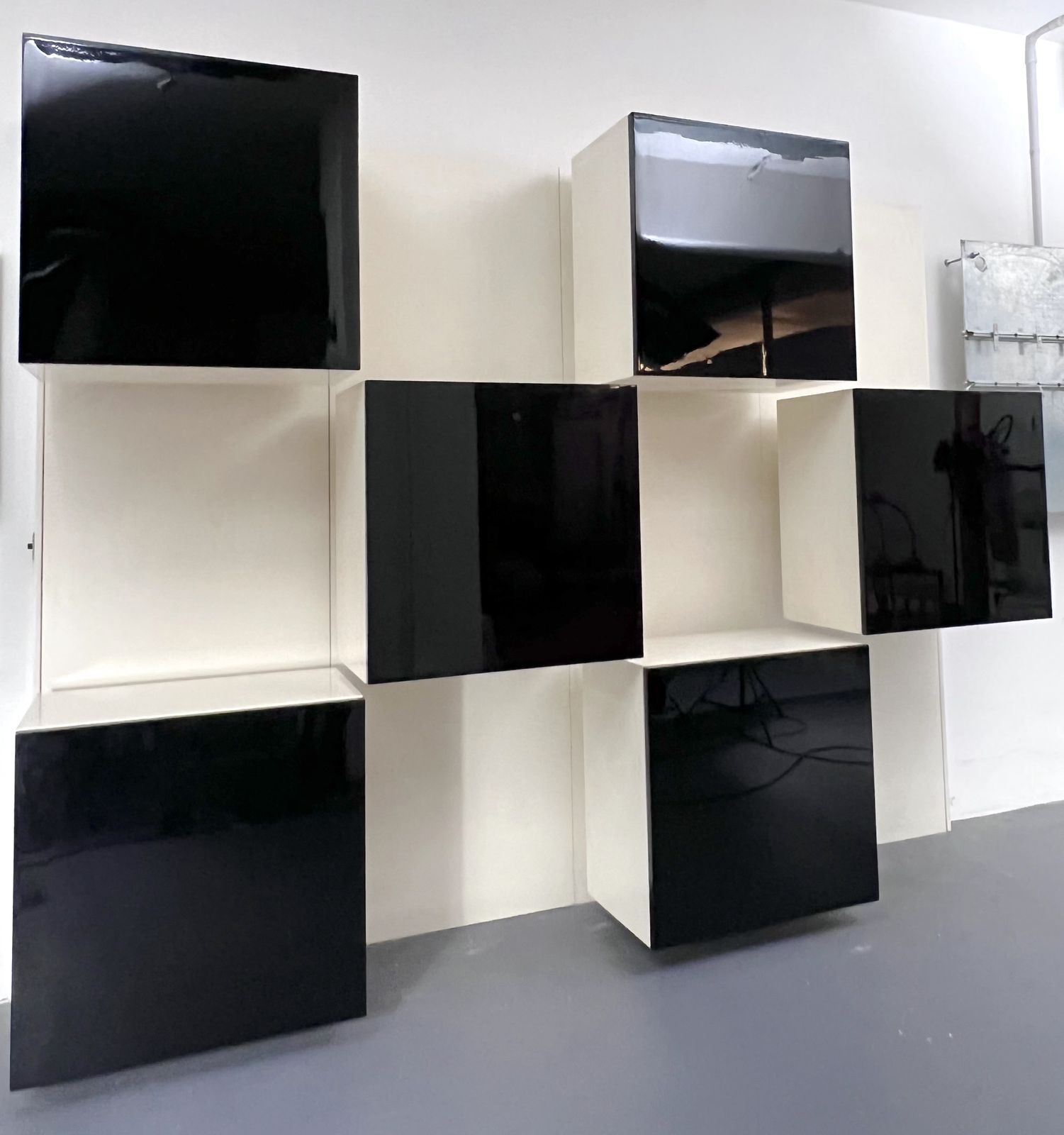 Mid Century Modern Backlight Wall Modular System By Acerbis. Italy 1970s