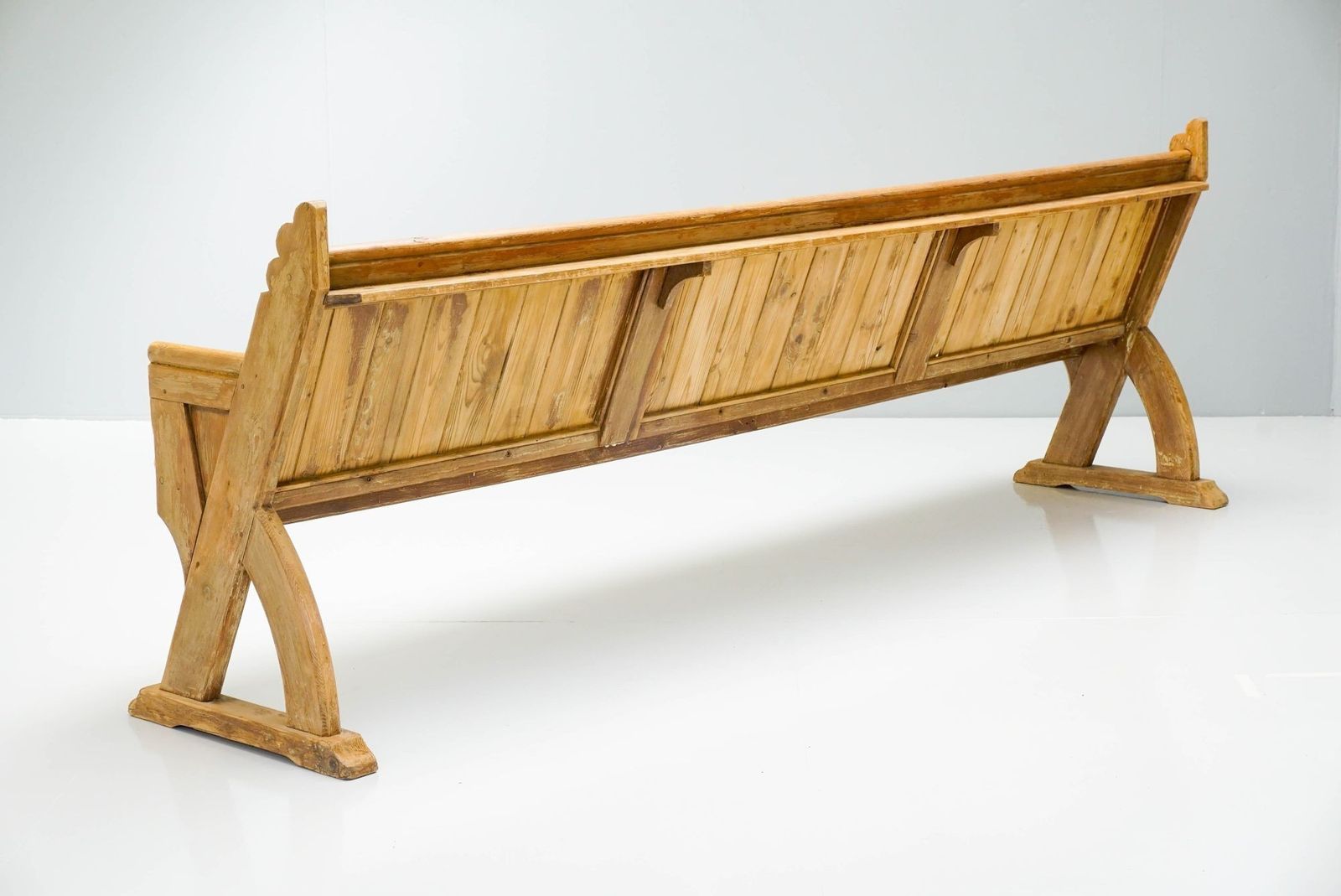 Church Pew, 1800s, Antique photo vinterior