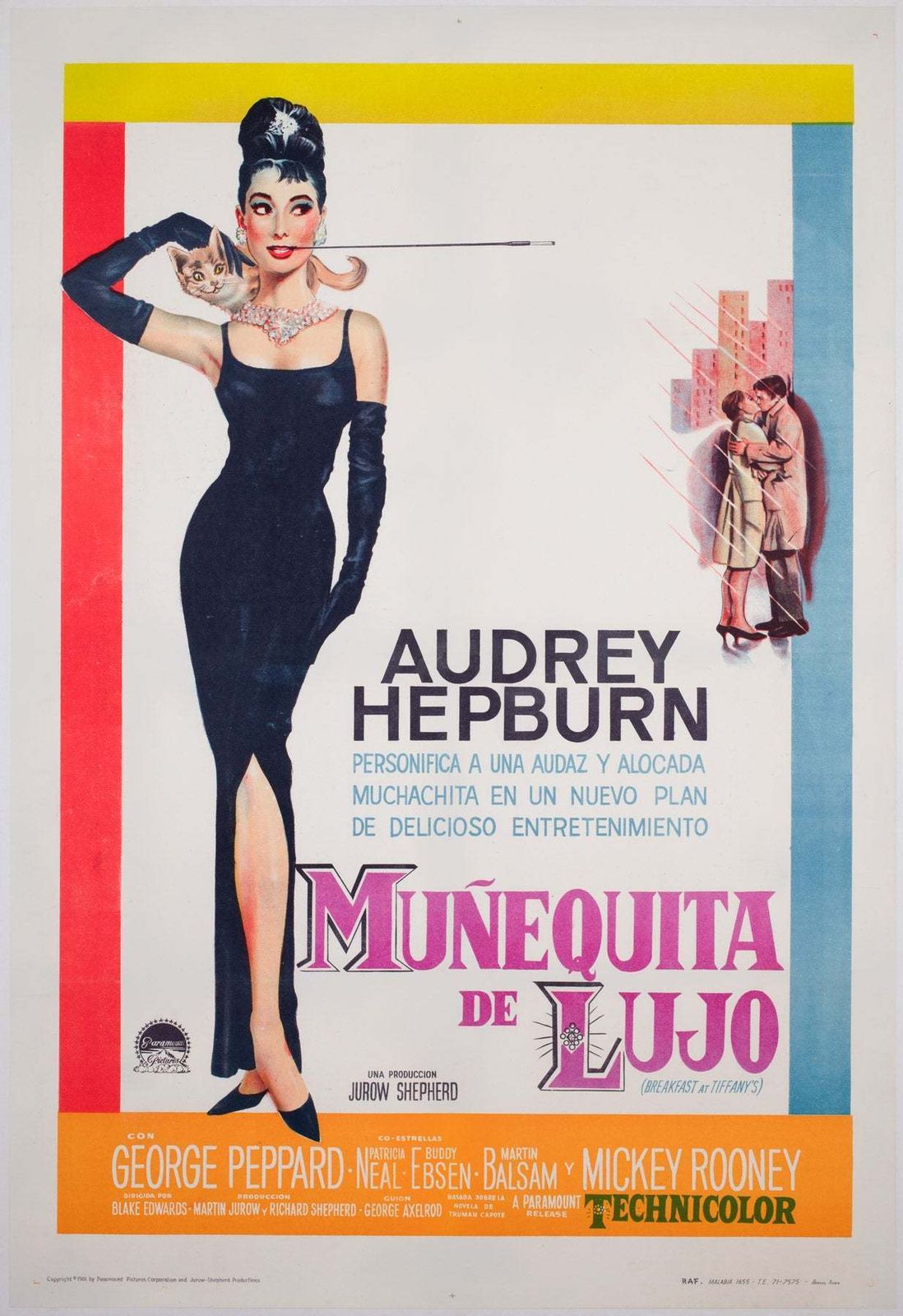 Breakfast At Tiffany’s 1961 Argentinian 1 Sheet Film Poster