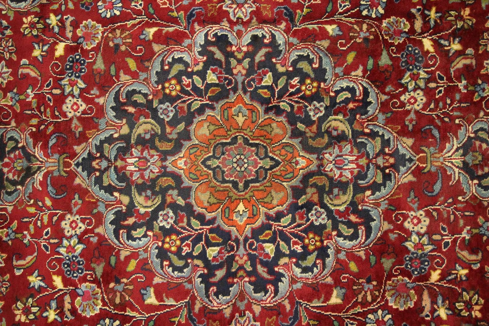 2800.0 Vintage Rug Red Wool Carpet, Large Handwoven Oriental Area Rug photo