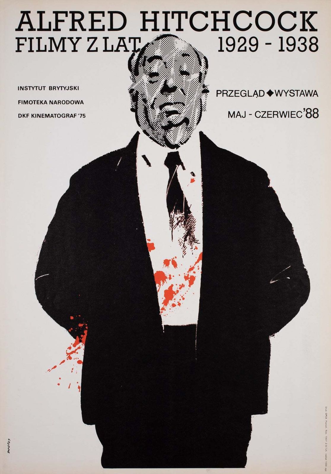 Alfred Hitchcock 1988 Film Festival Polish B1 Poster, Swierzy Waldemar