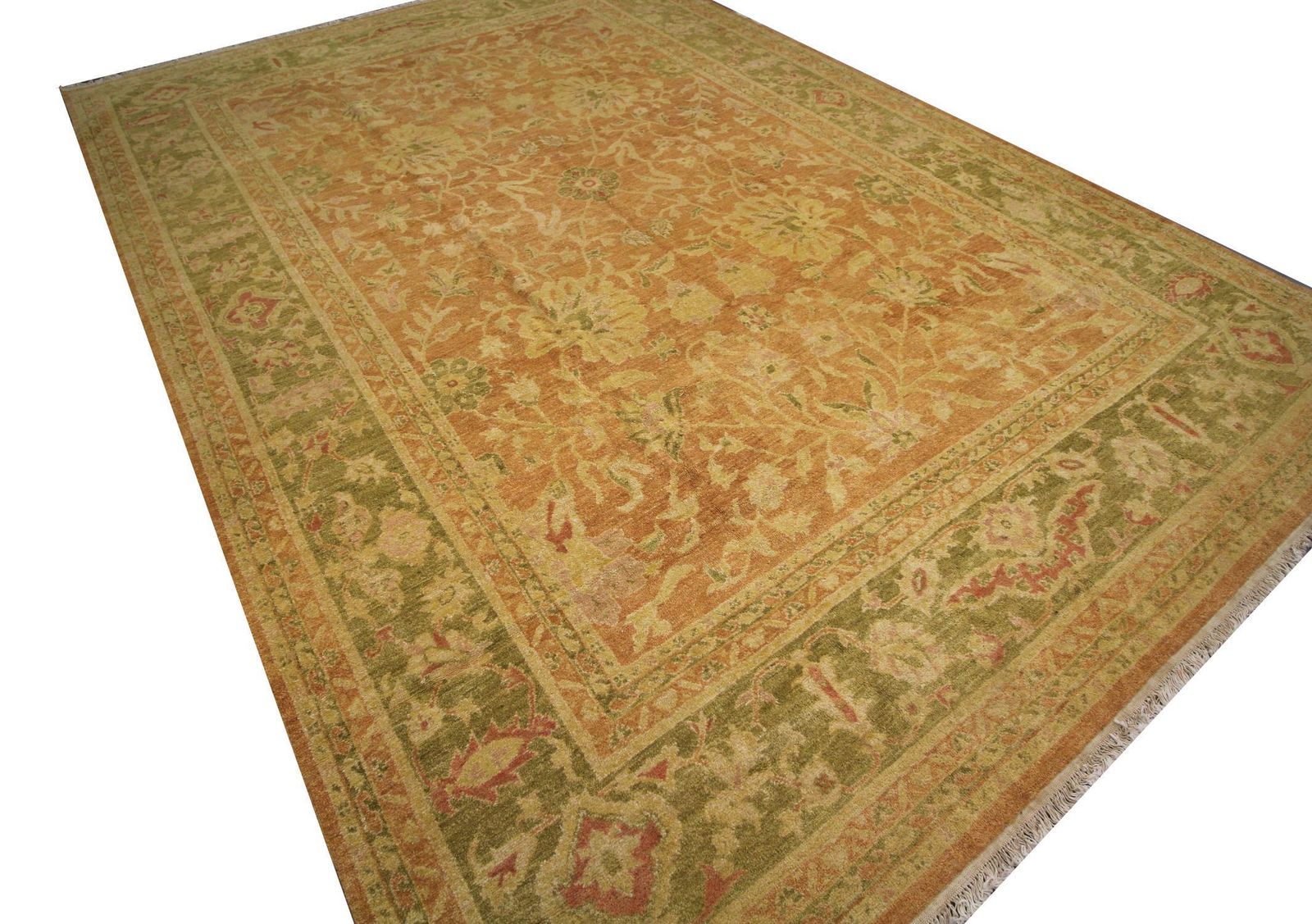 Handmade Carpet Large Vintage Rug Ziegler Style Wool Living Room Rug photo furniture