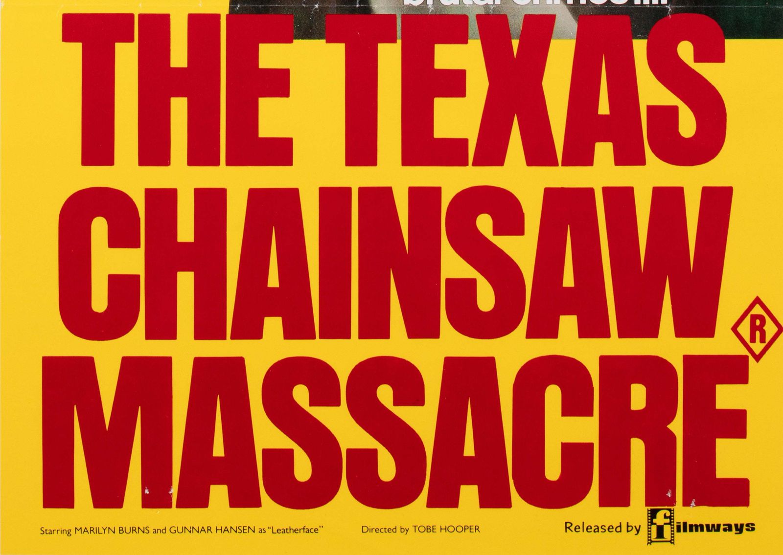 The Texas Chainsaw Massacre 1984 Australian Daybill Film Poster photo 625.0