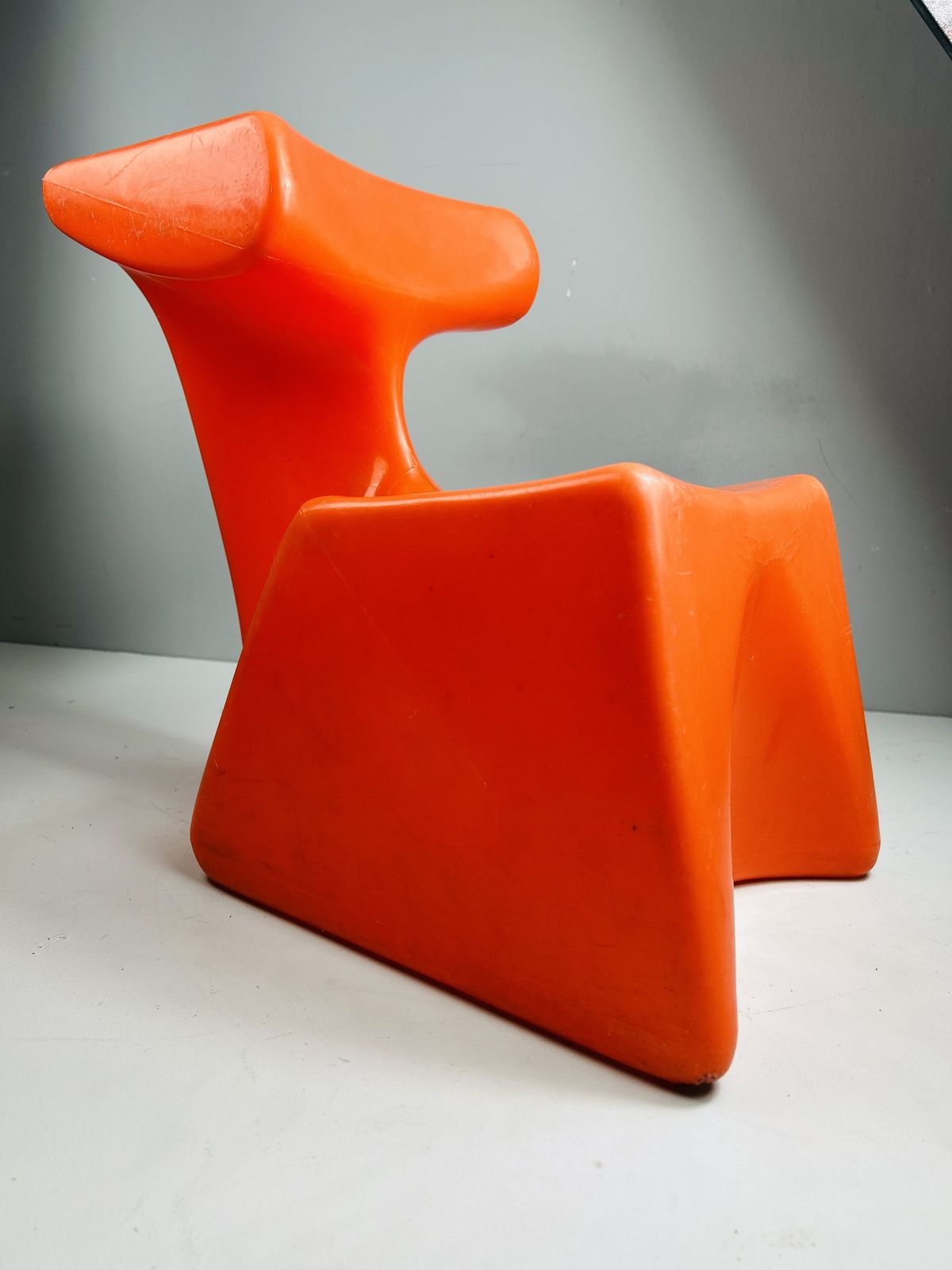 Orange Zocker Children's Chair By Luigi Colani For Top System Burkhard Lübke, 1971 photo vinterior