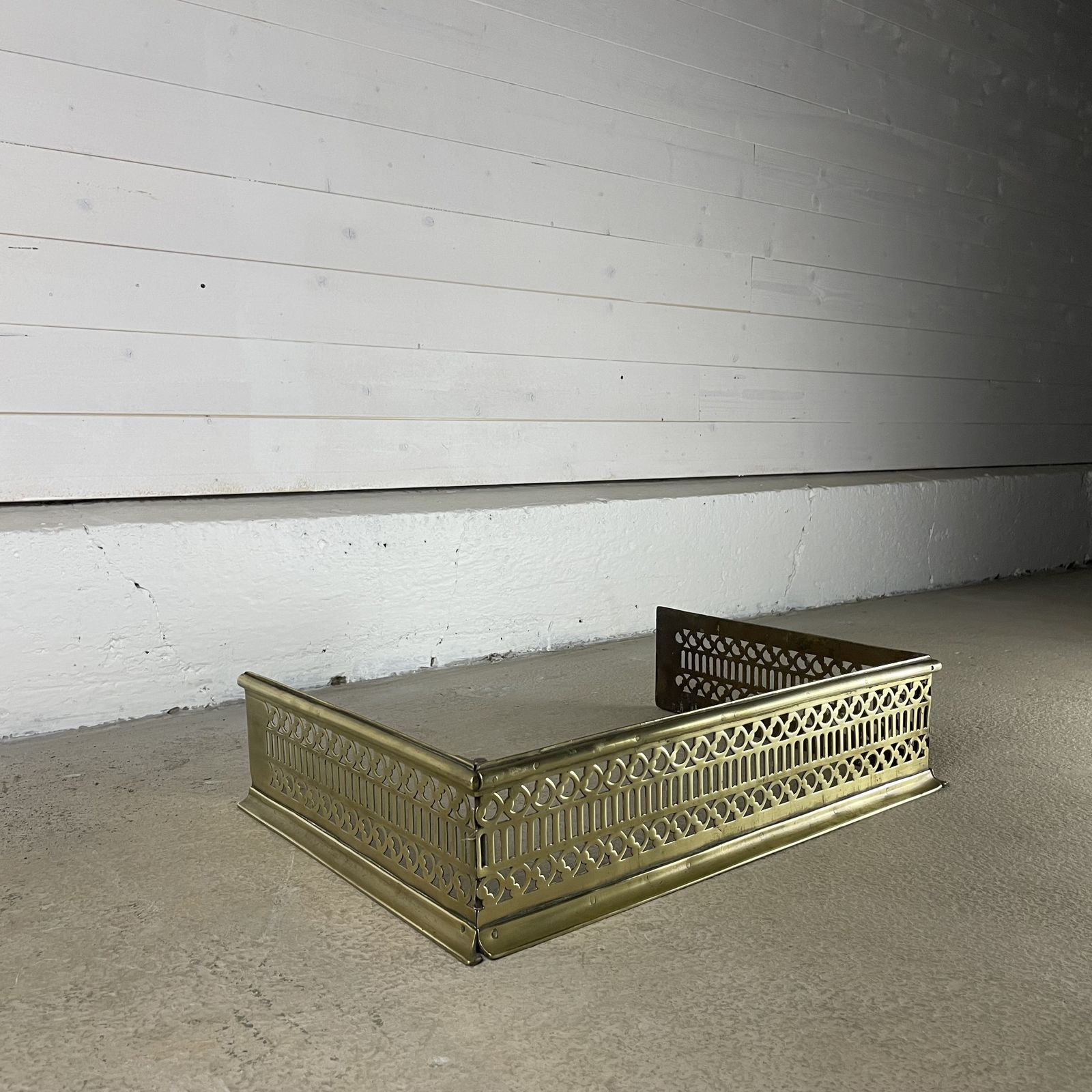 Victorian Brass Folding Fireplace Fender
