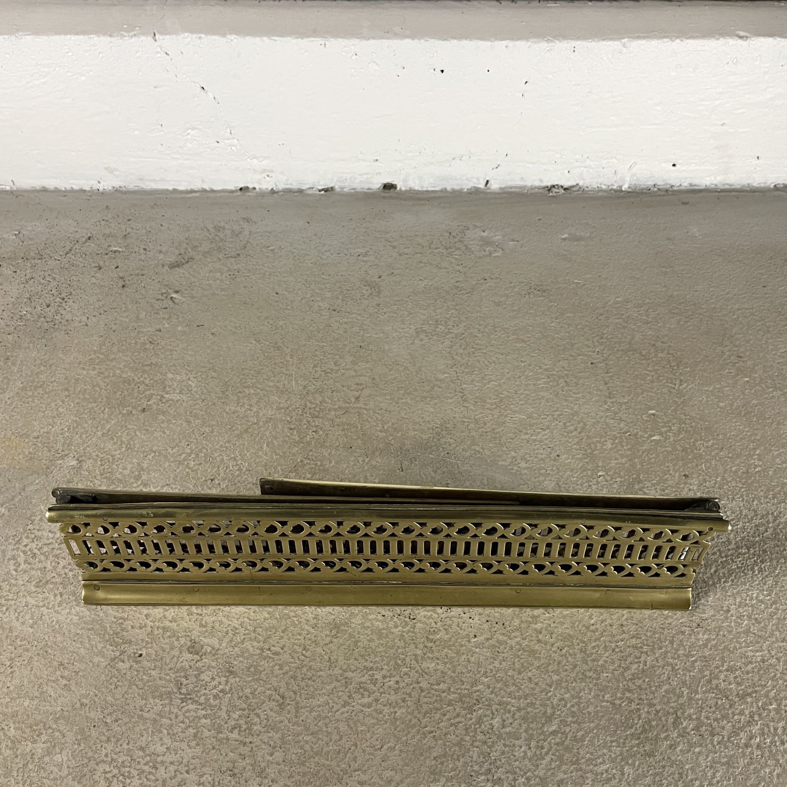 Victorian Brass Folding Fireplace Fender photo buy