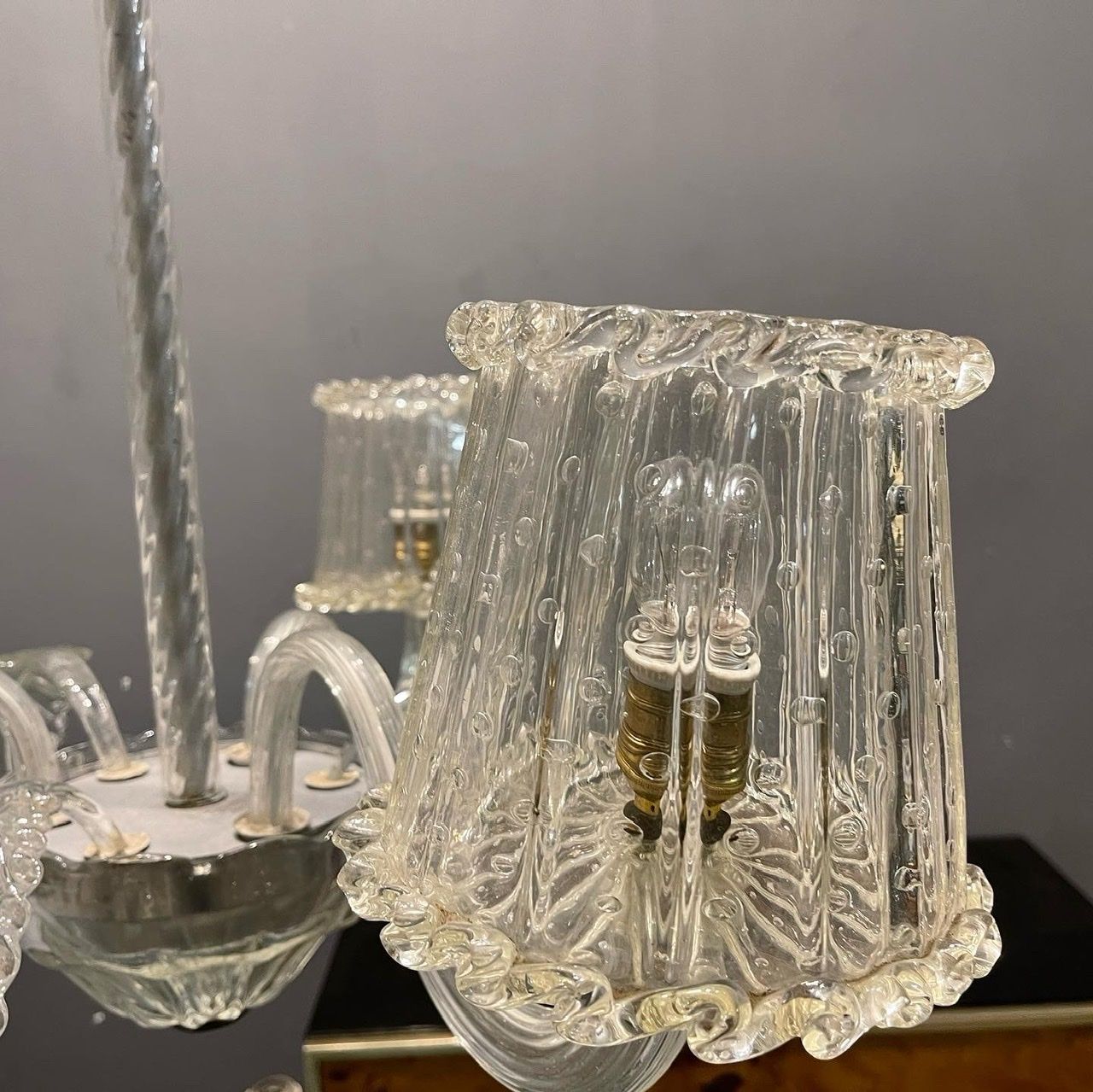 Venetian Murano Glass Chandelier 1940’s photo furniture