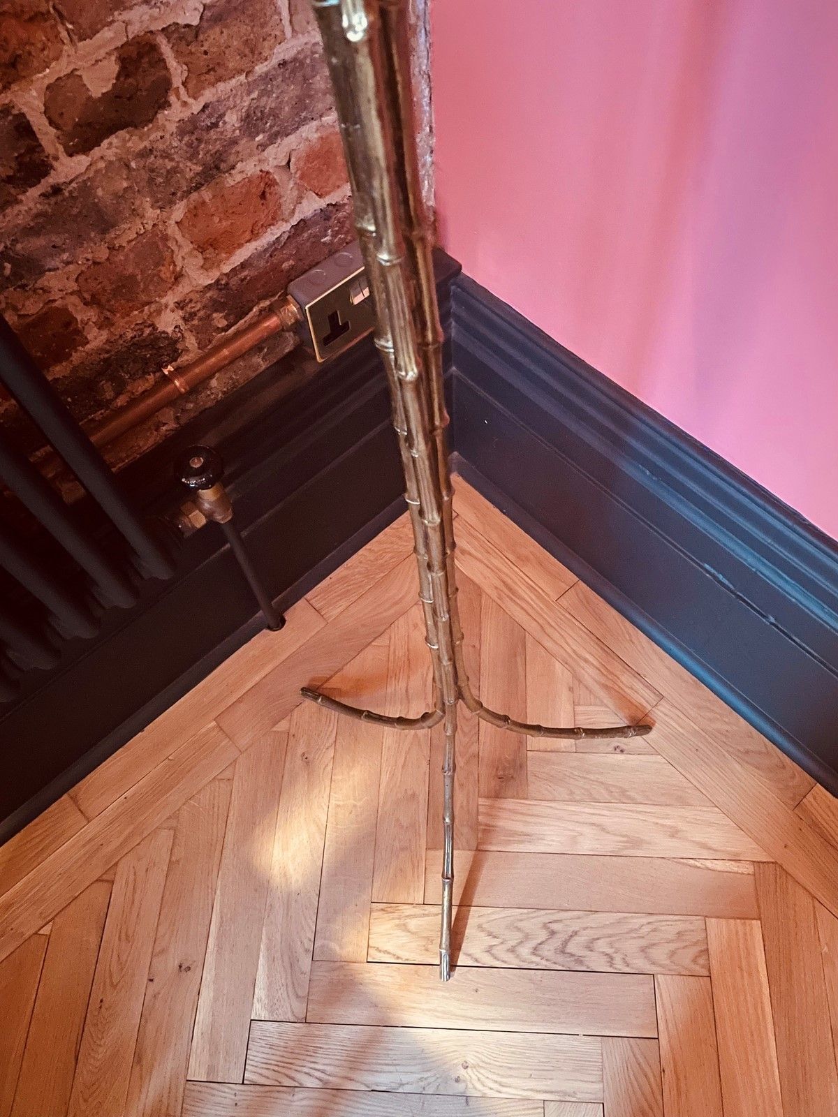 Brass, Faux Bamboo Floor Lamp By Maison Baguès photo Lighting