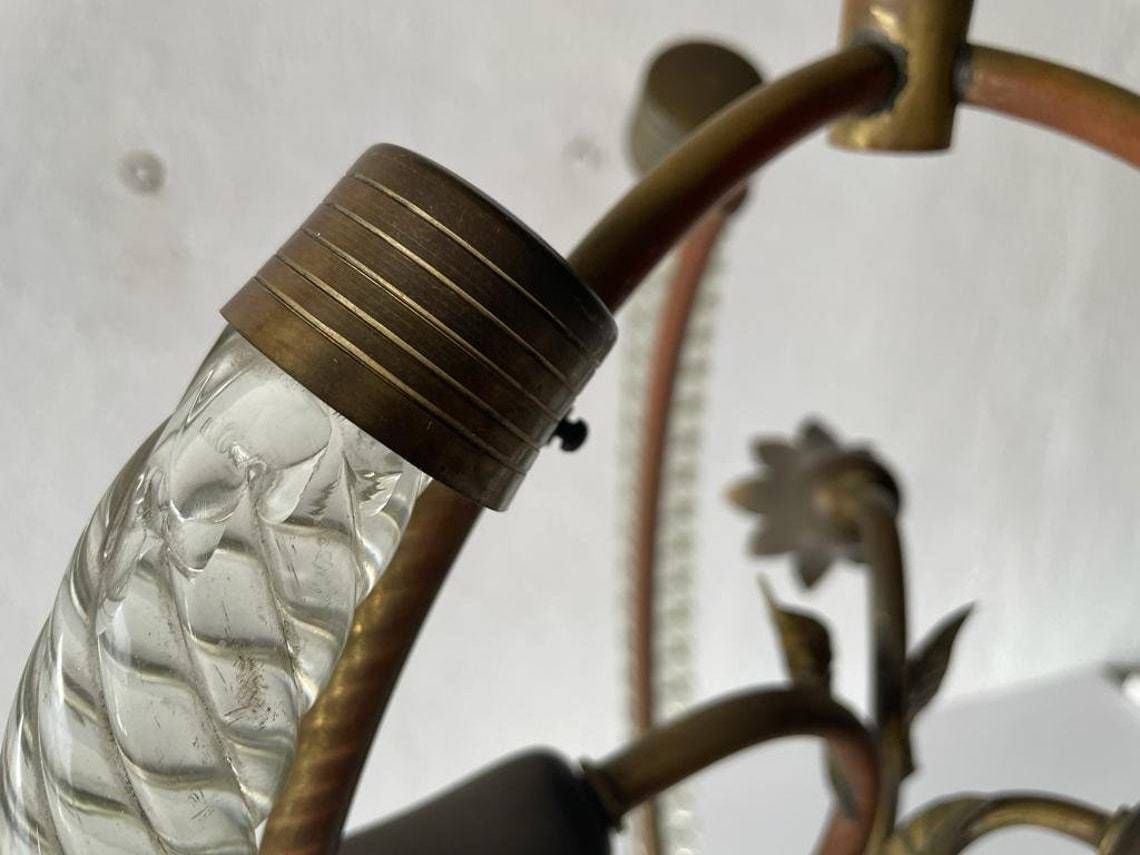 Murano Glass Chandelier By Barovier & Toso, 1930s/40s, Italy photo vintage