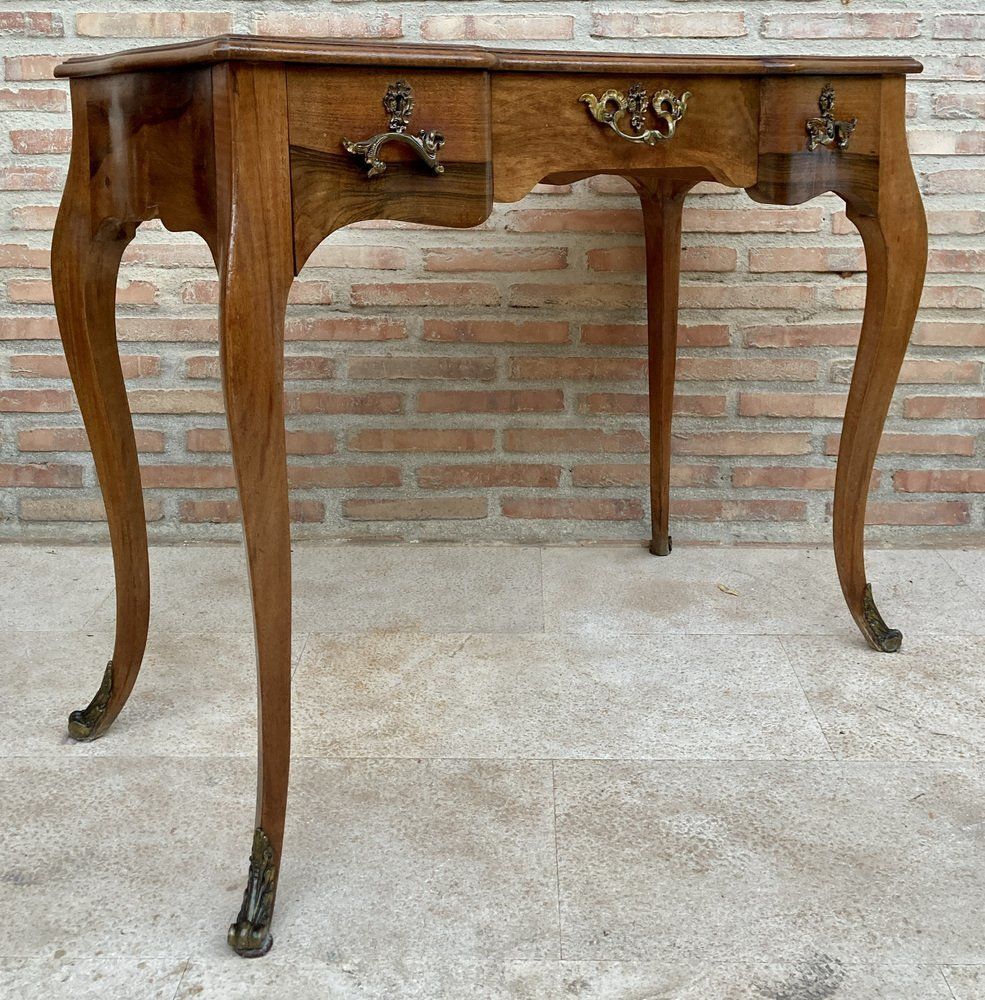 French Louis XV Cabriolet Leg Desk, 1890s photo furniture