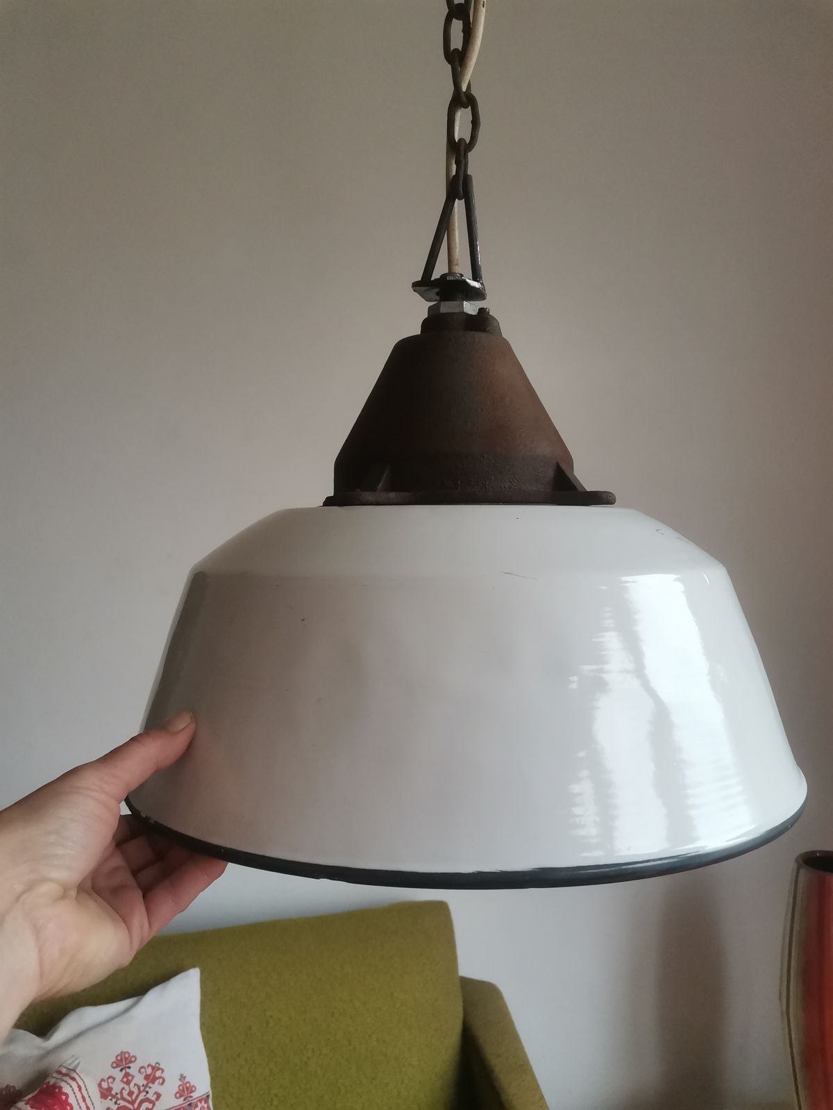 Industrial White Factory Cow Shed Hungarian Pendant Large Lamp Lighting Kitchen photo buy
