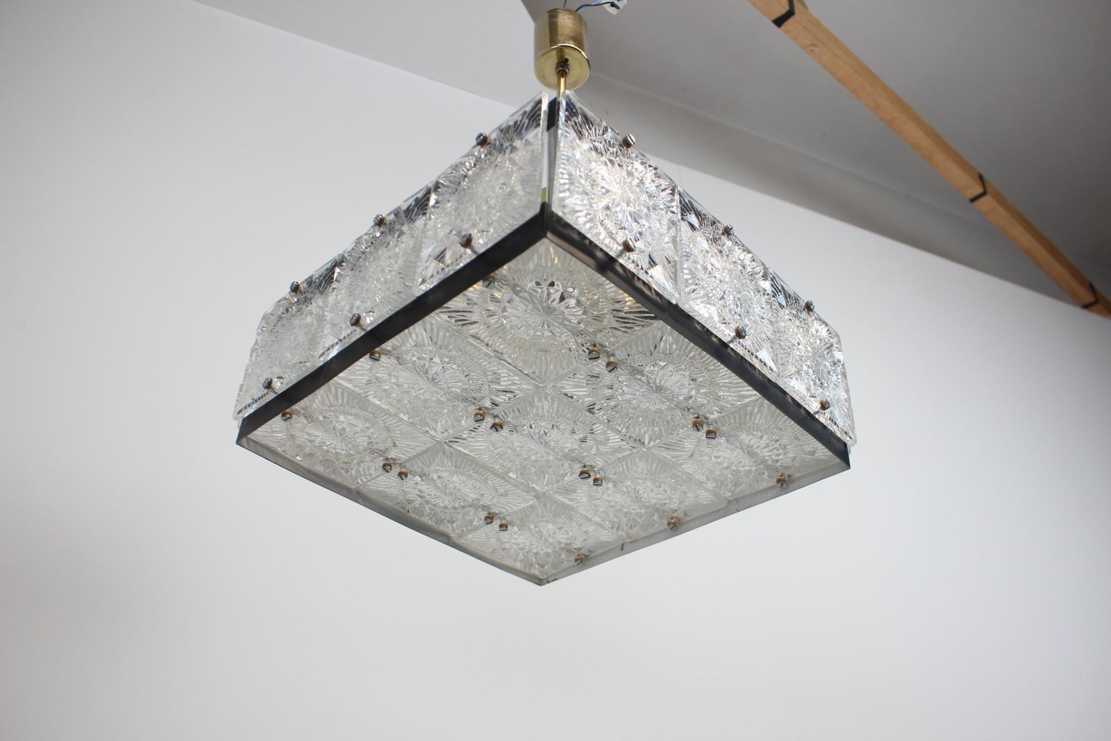Rare Art Glass Chandelier/ Kamenicky Senov, 1970's photo furniture