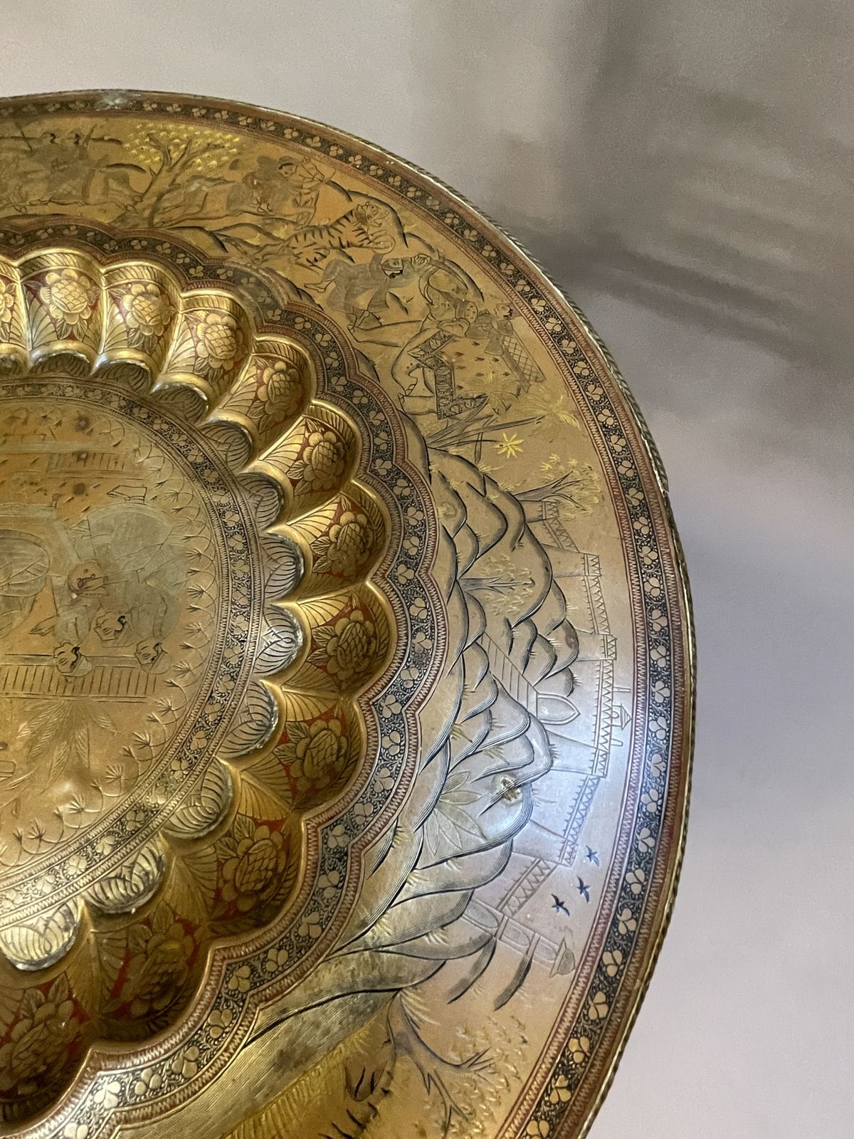 Indian Brass Table photo Furniture
